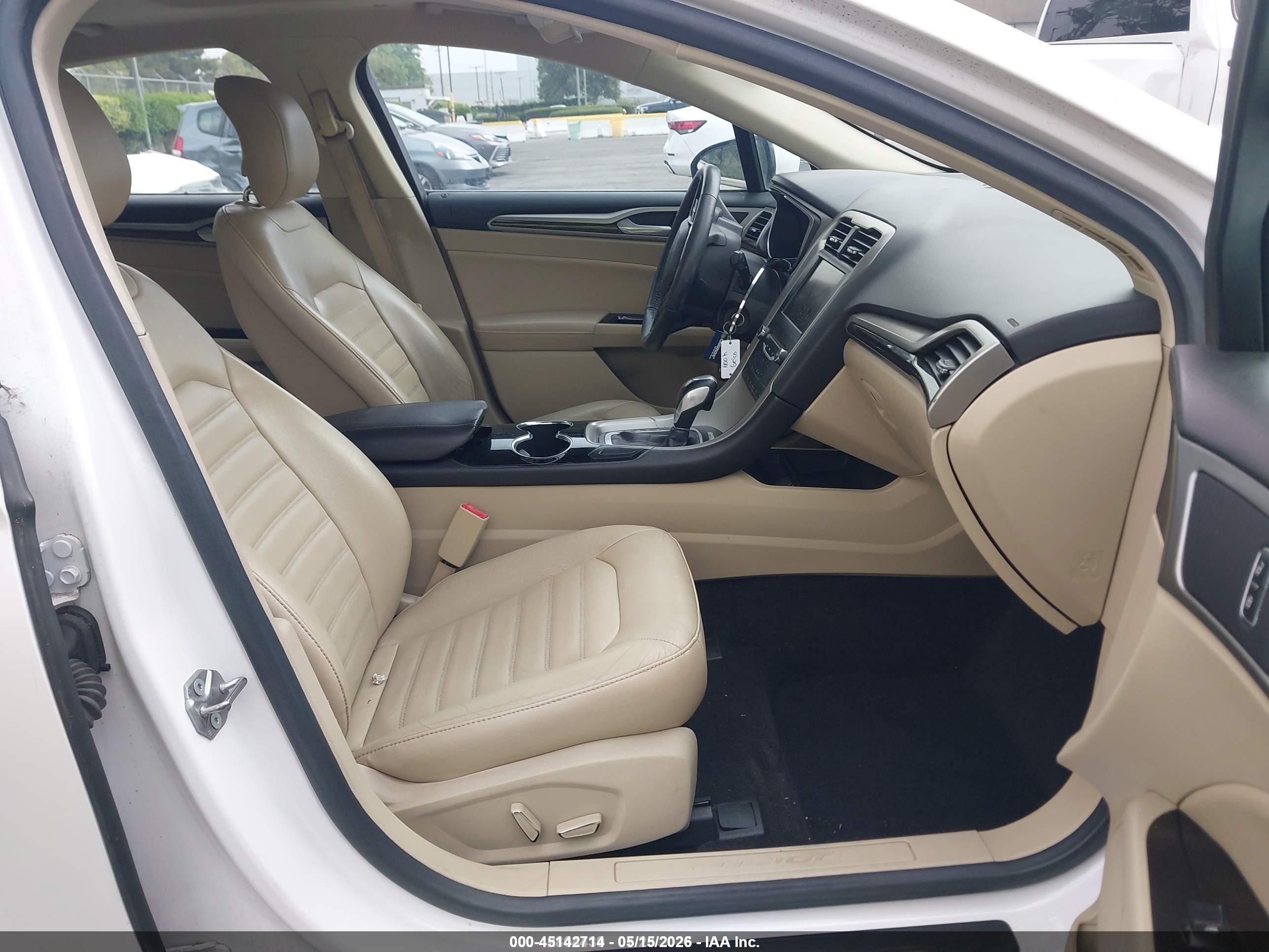 2014 Ford Fusion Hybrid Se White vin: 3FA6P0LU8ER357329