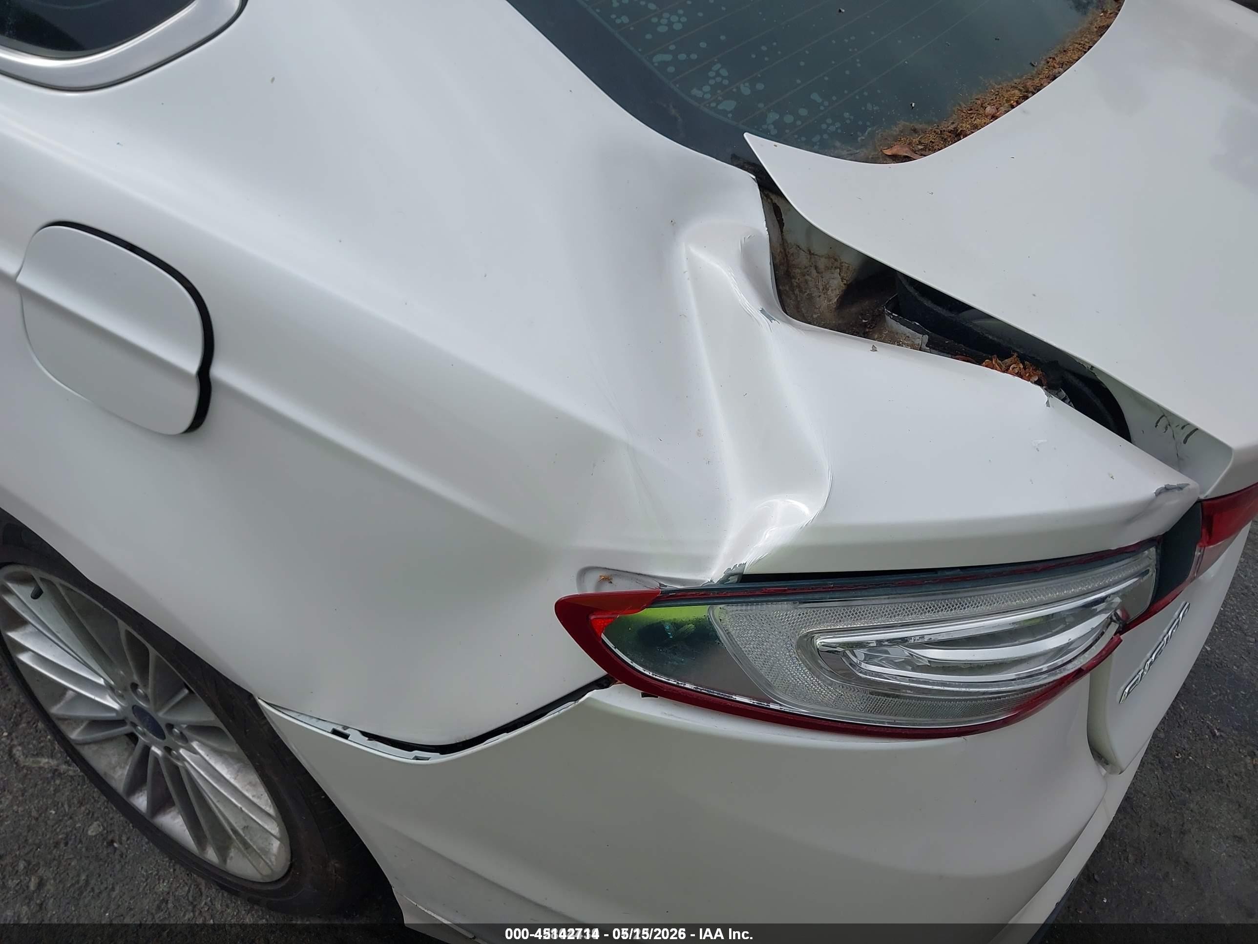 2014 Ford Fusion Hybrid Se White vin: 3FA6P0LU8ER357329