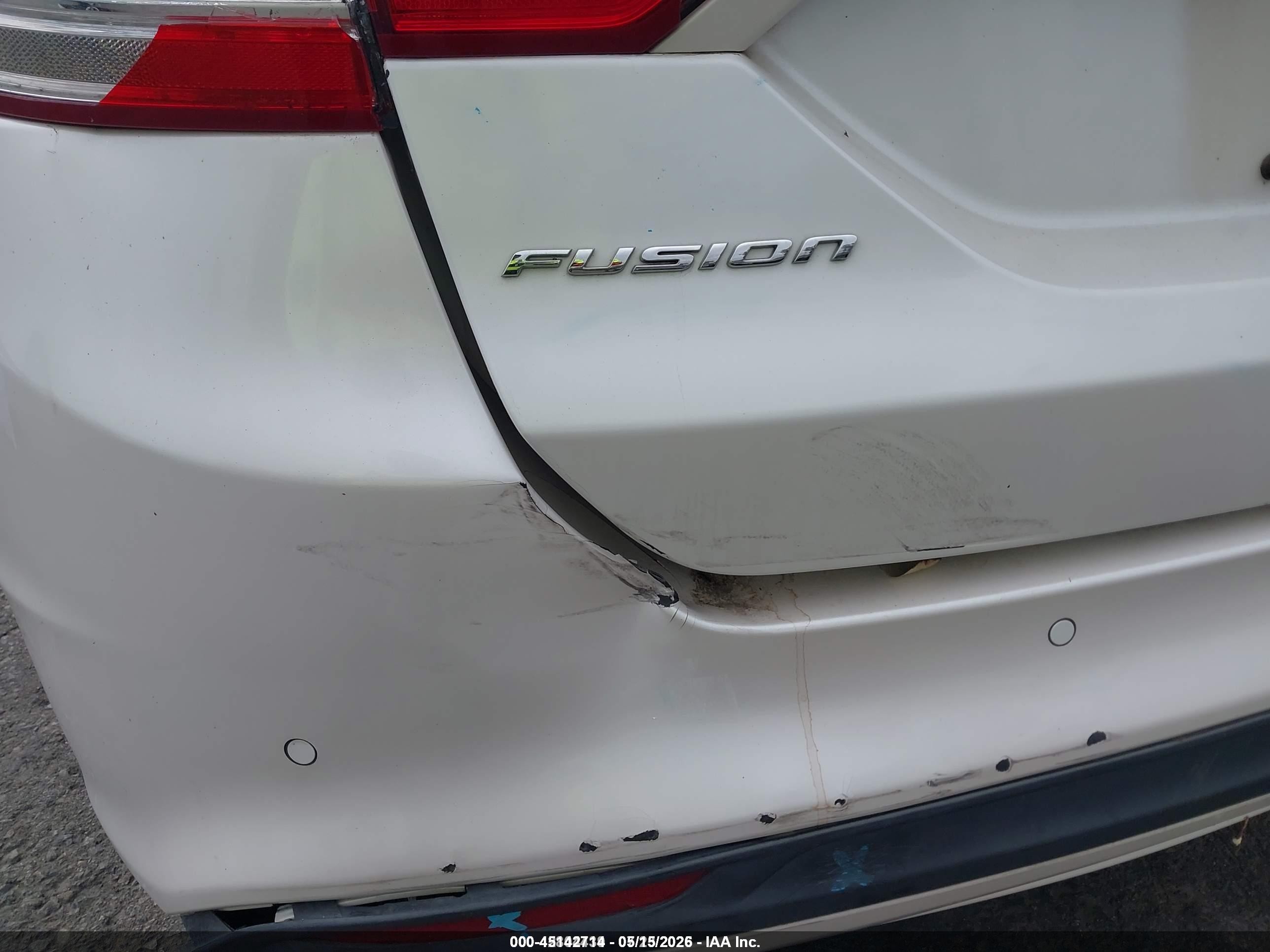 2014 Ford Fusion Hybrid Se White vin: 3FA6P0LU8ER357329