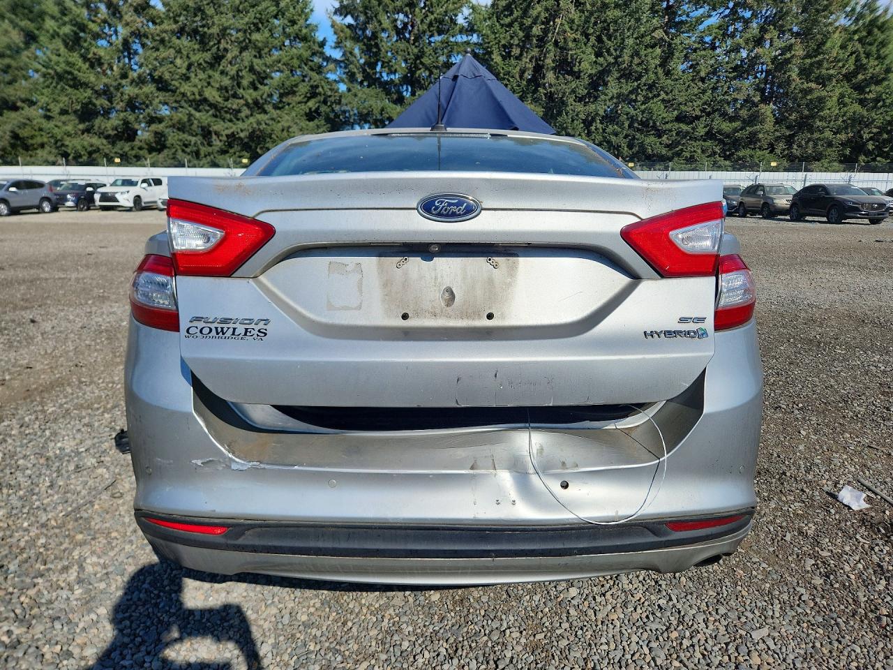 2014 Ford Fusion Se Hybrid Silver vin: 3FA6P0LU8ER387415