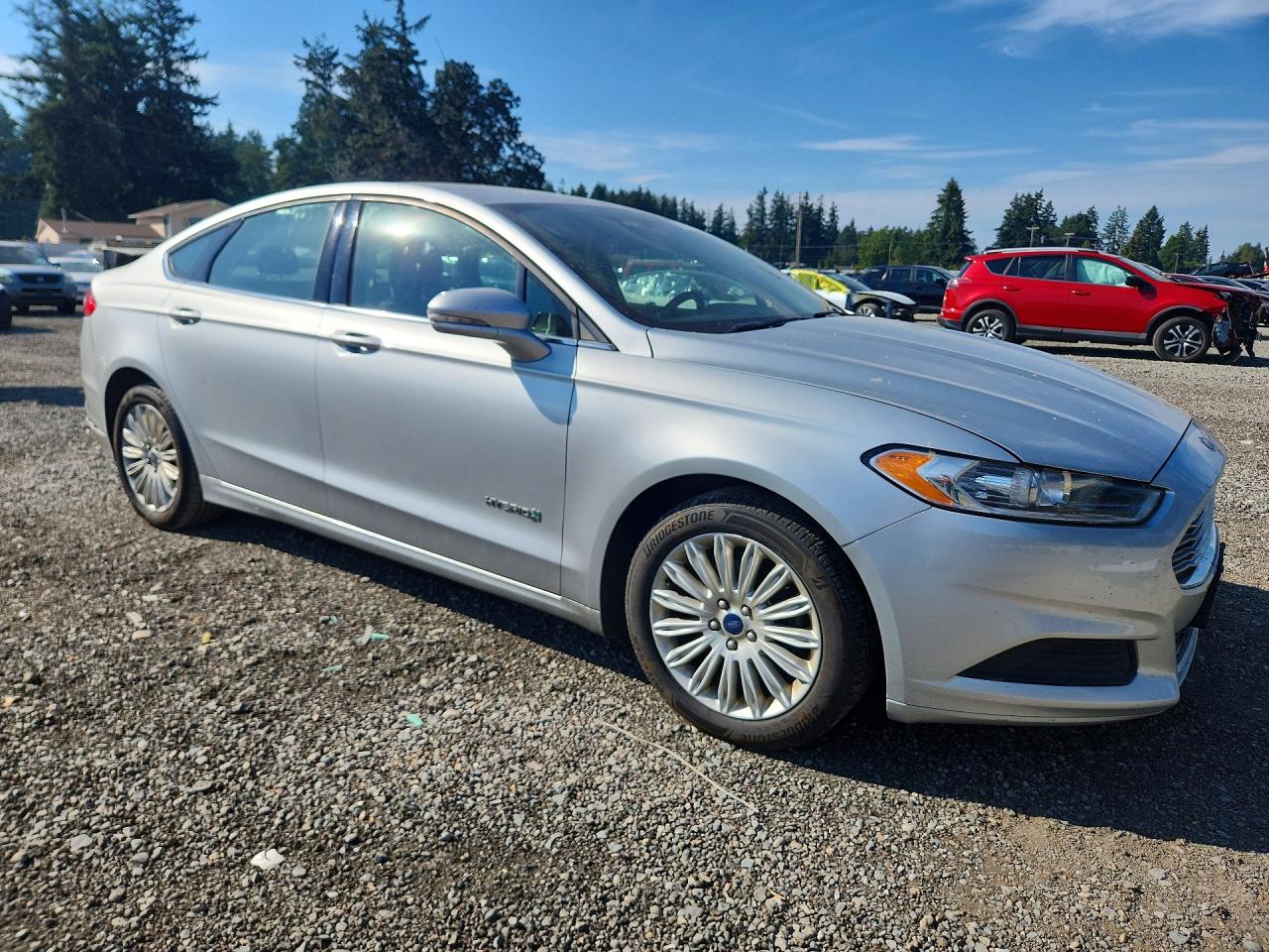 2014 Ford Fusion Se Hybrid Silver vin: 3FA6P0LU8ER387415