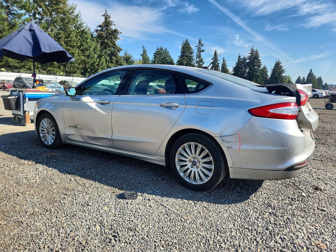2014 Ford Fusion Se Hybrid Silver vin: 3FA6P0LU8ER387415