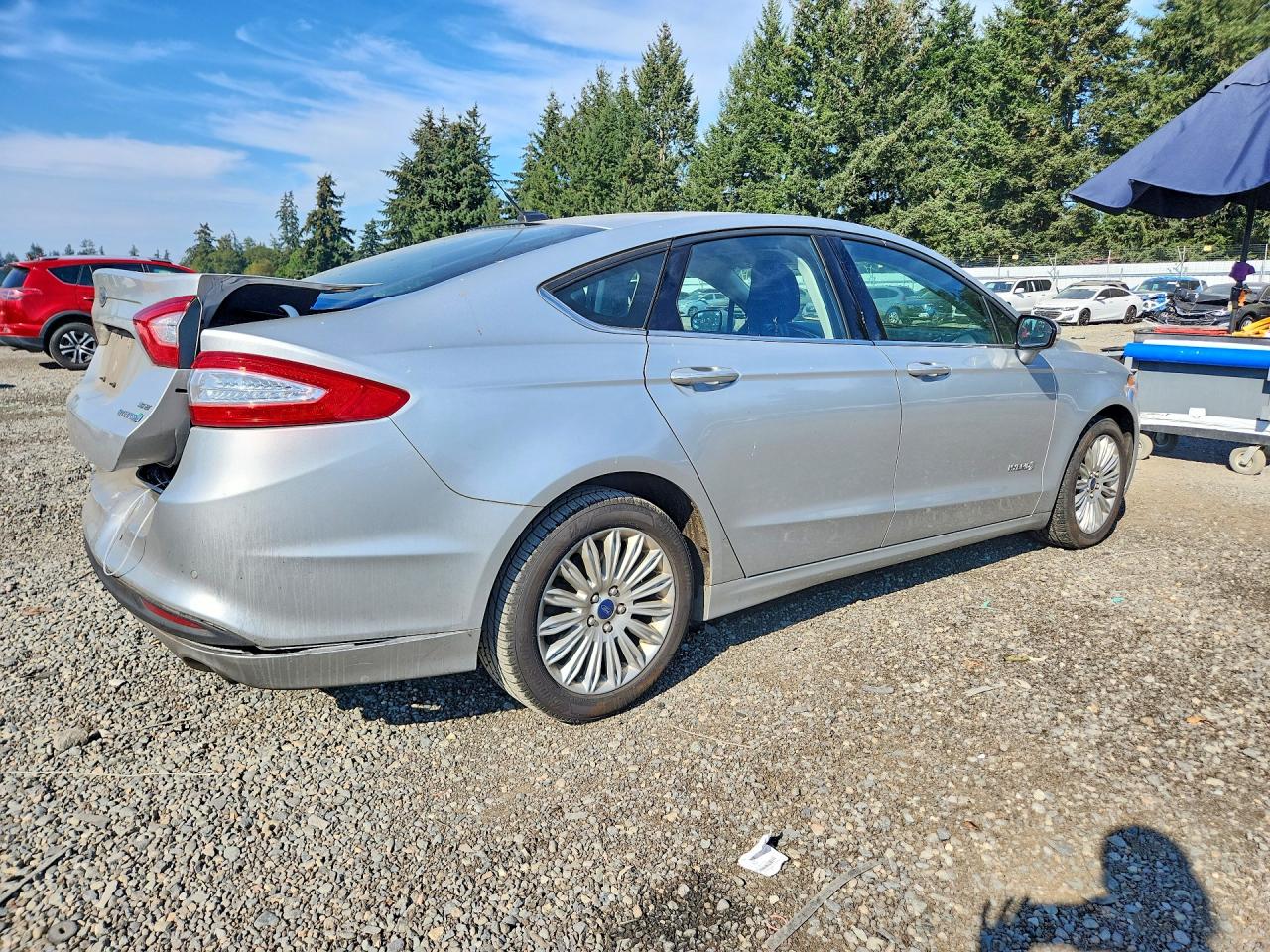 2014 Ford Fusion Se Hybrid Silver vin: 3FA6P0LU8ER387415