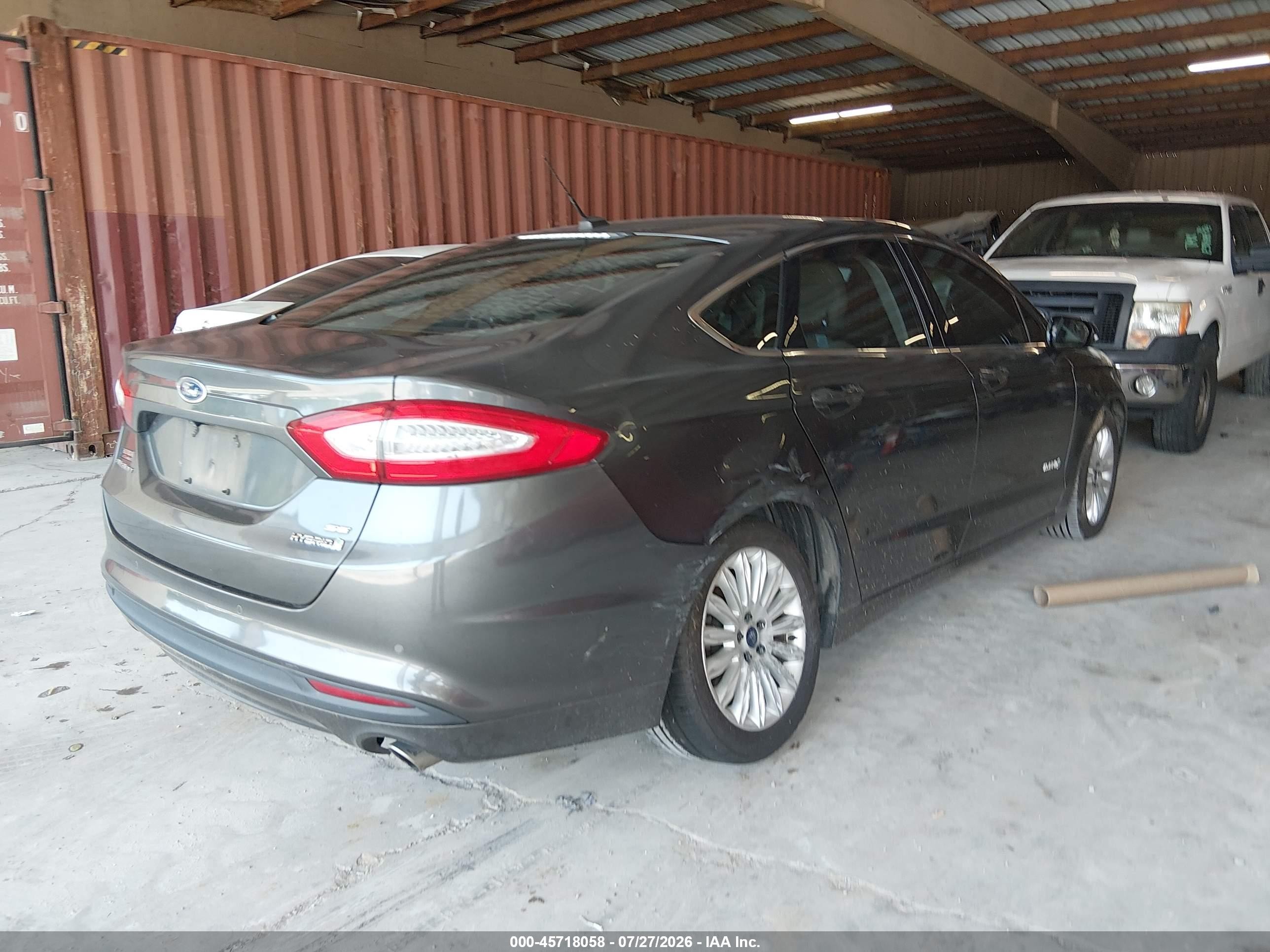 2015 Ford Fusion Hybrid Se Gray vin: 3FA6P0LU8FR141482