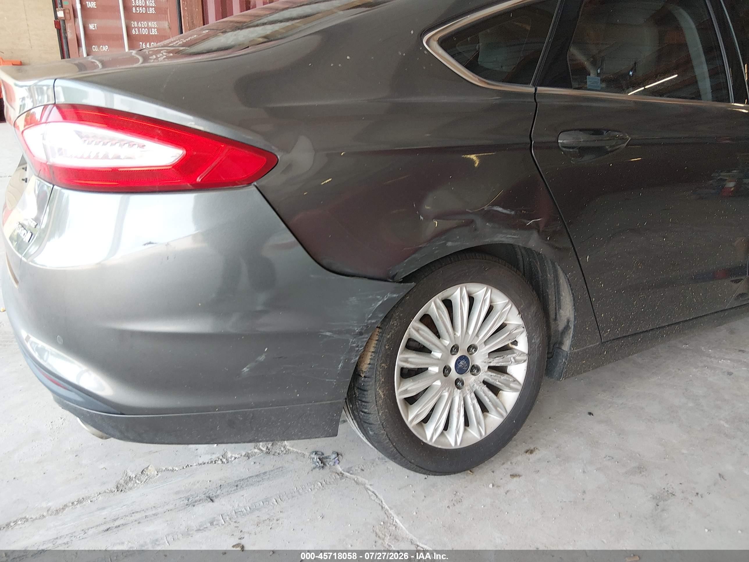2015 Ford Fusion Hybrid Se Gray vin: 3FA6P0LU8FR141482