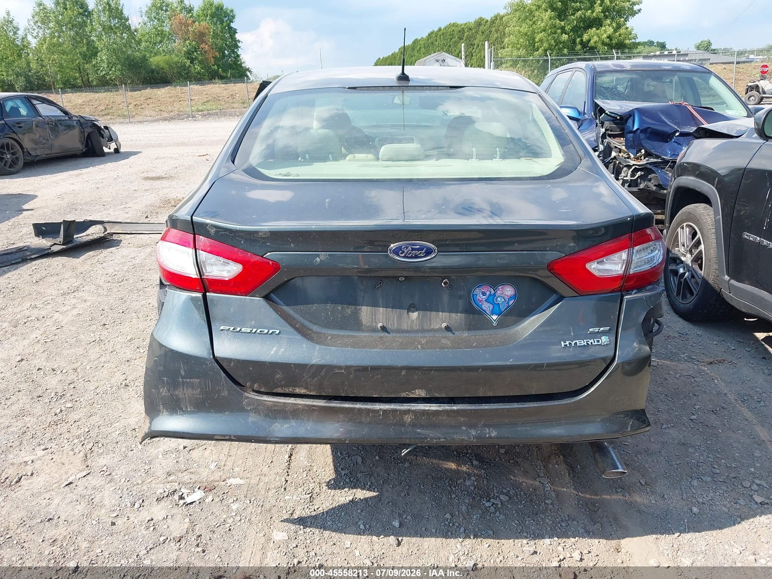2015 Ford Fusion Hybrid Se Blue vin: 3FA6P0LU8FR158671