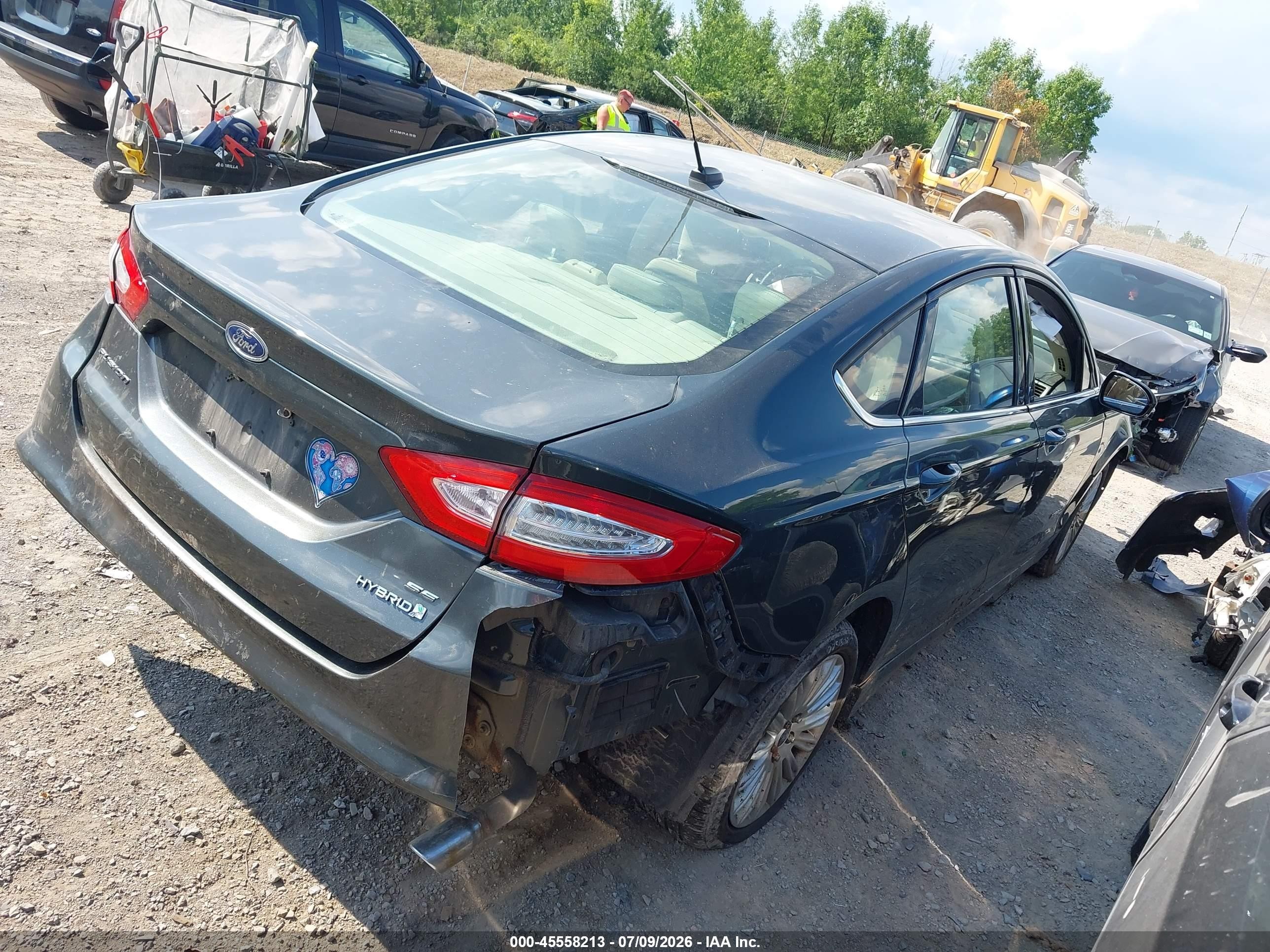 2015 Ford Fusion Hybrid Se Blue vin: 3FA6P0LU8FR158671