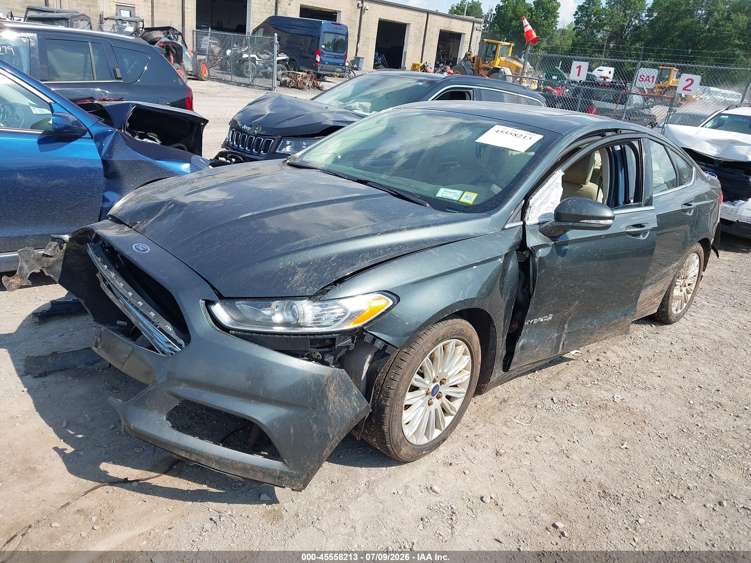 2015 Ford Fusion Hybrid Se Blue vin: 3FA6P0LU8FR158671