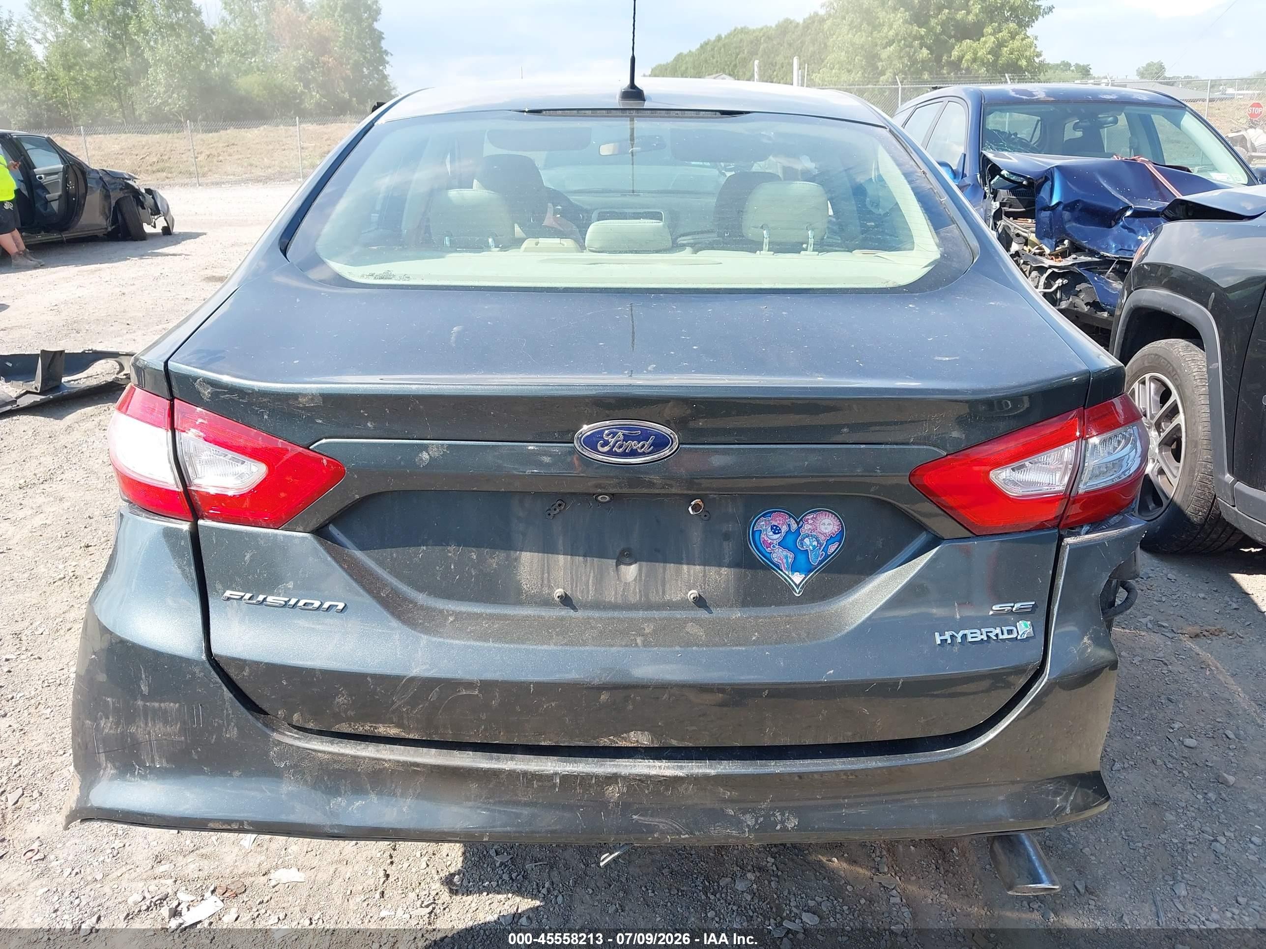 2015 Ford Fusion Hybrid Se Blue vin: 3FA6P0LU8FR158671