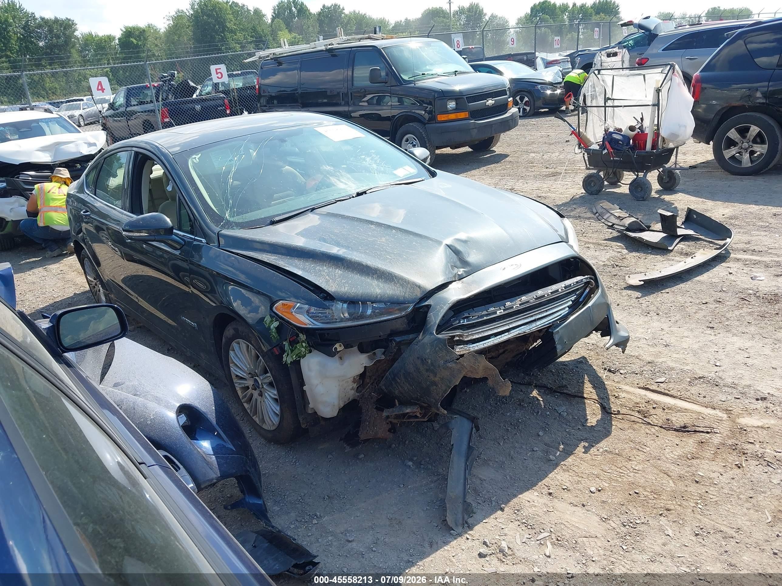 2015 Ford Fusion Hybrid Se Blue vin: 3FA6P0LU8FR158671