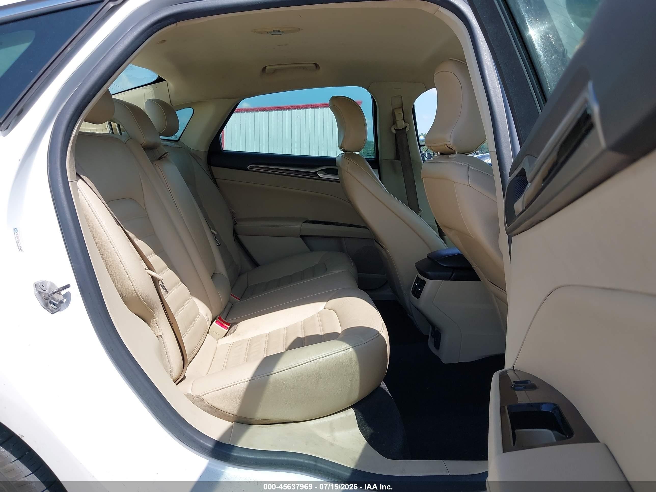 2015 Ford Fusion Hybrid Se White vin: 3FA6P0LU8FR199091