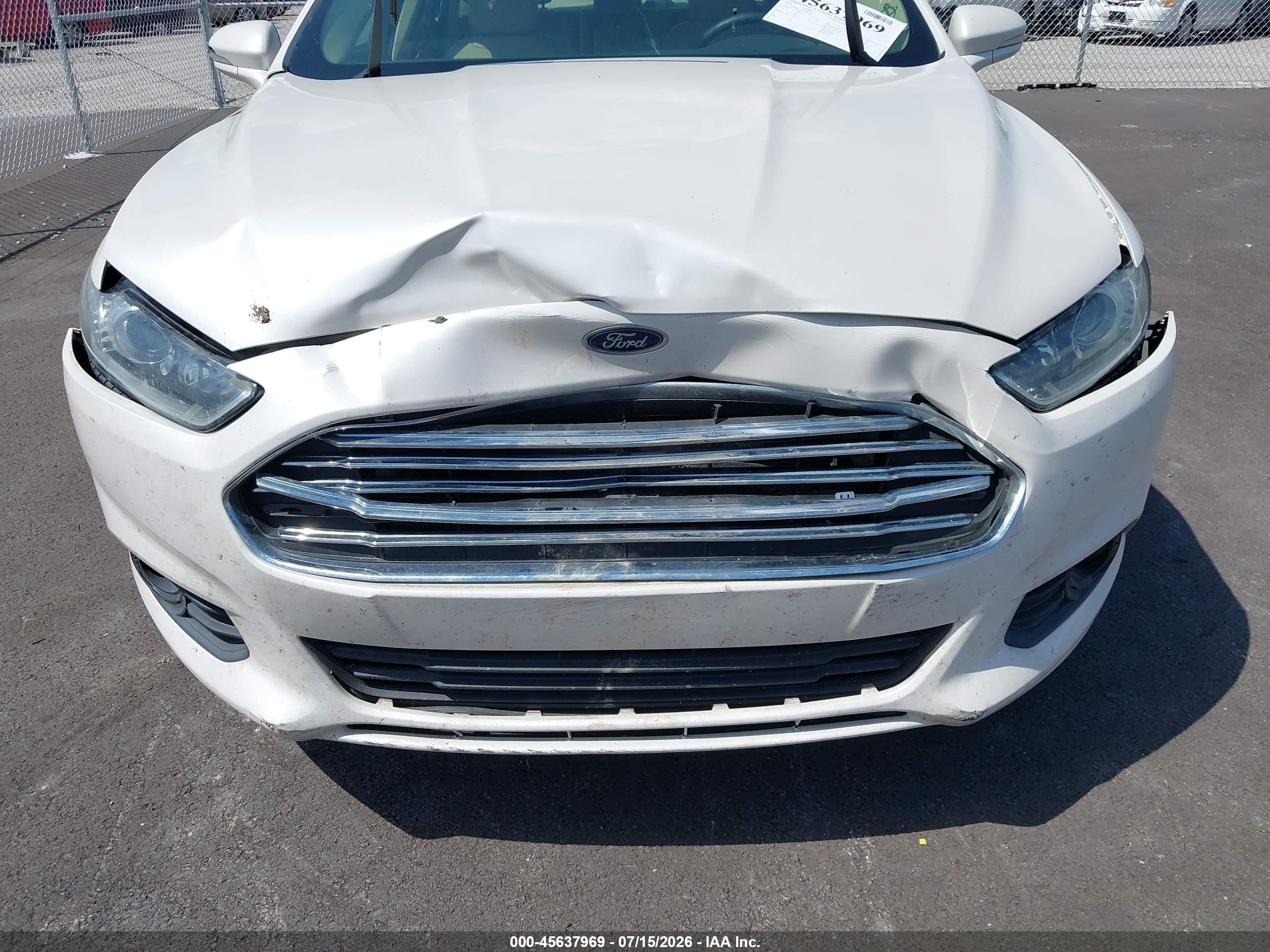 2015 Ford Fusion Hybrid Se White vin: 3FA6P0LU8FR199091