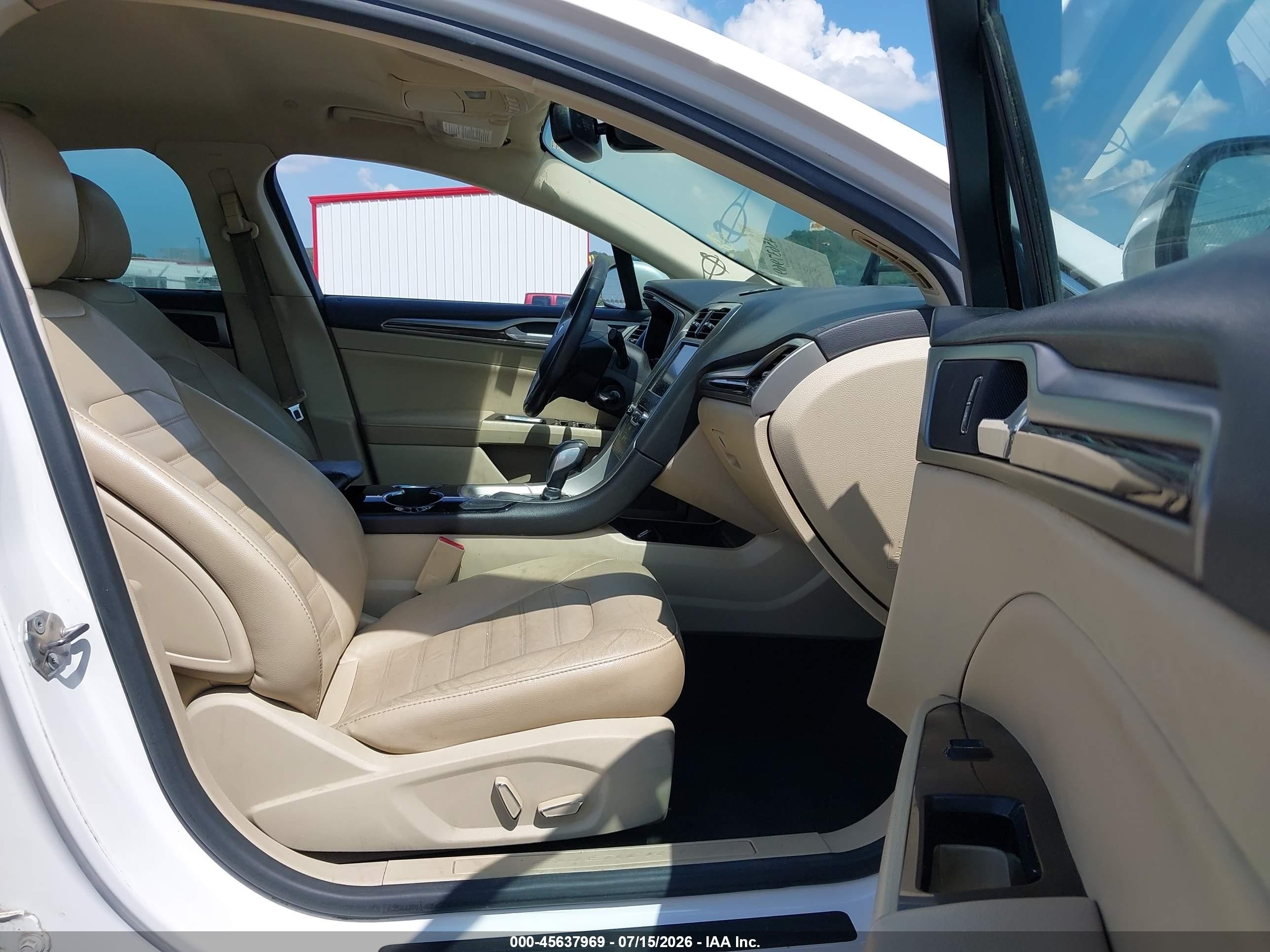 2015 Ford Fusion Hybrid Se White vin: 3FA6P0LU8FR199091