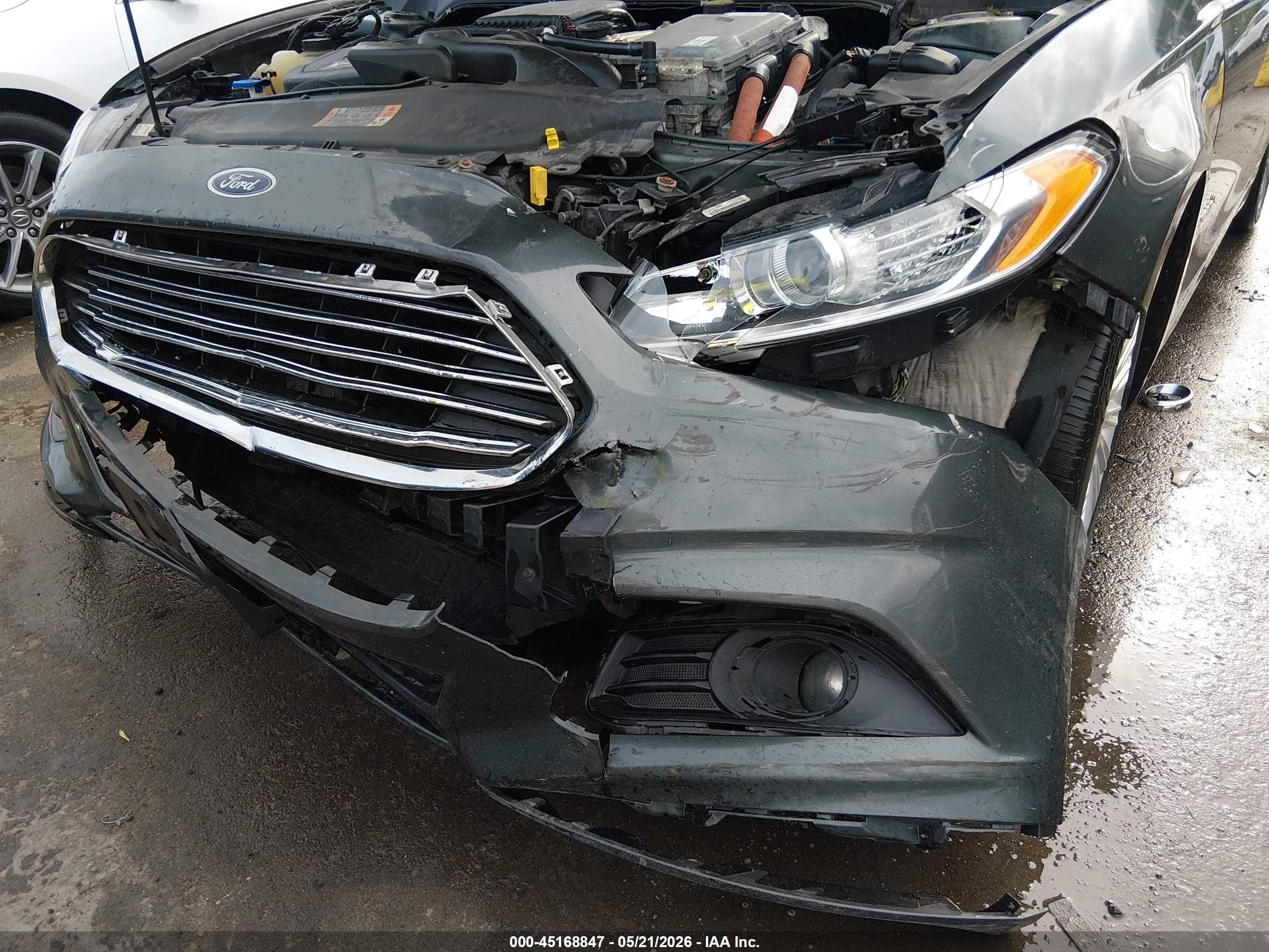 2015 Ford Fusion Hybrid Se Gray vin: 3FA6P0LU8FR237712