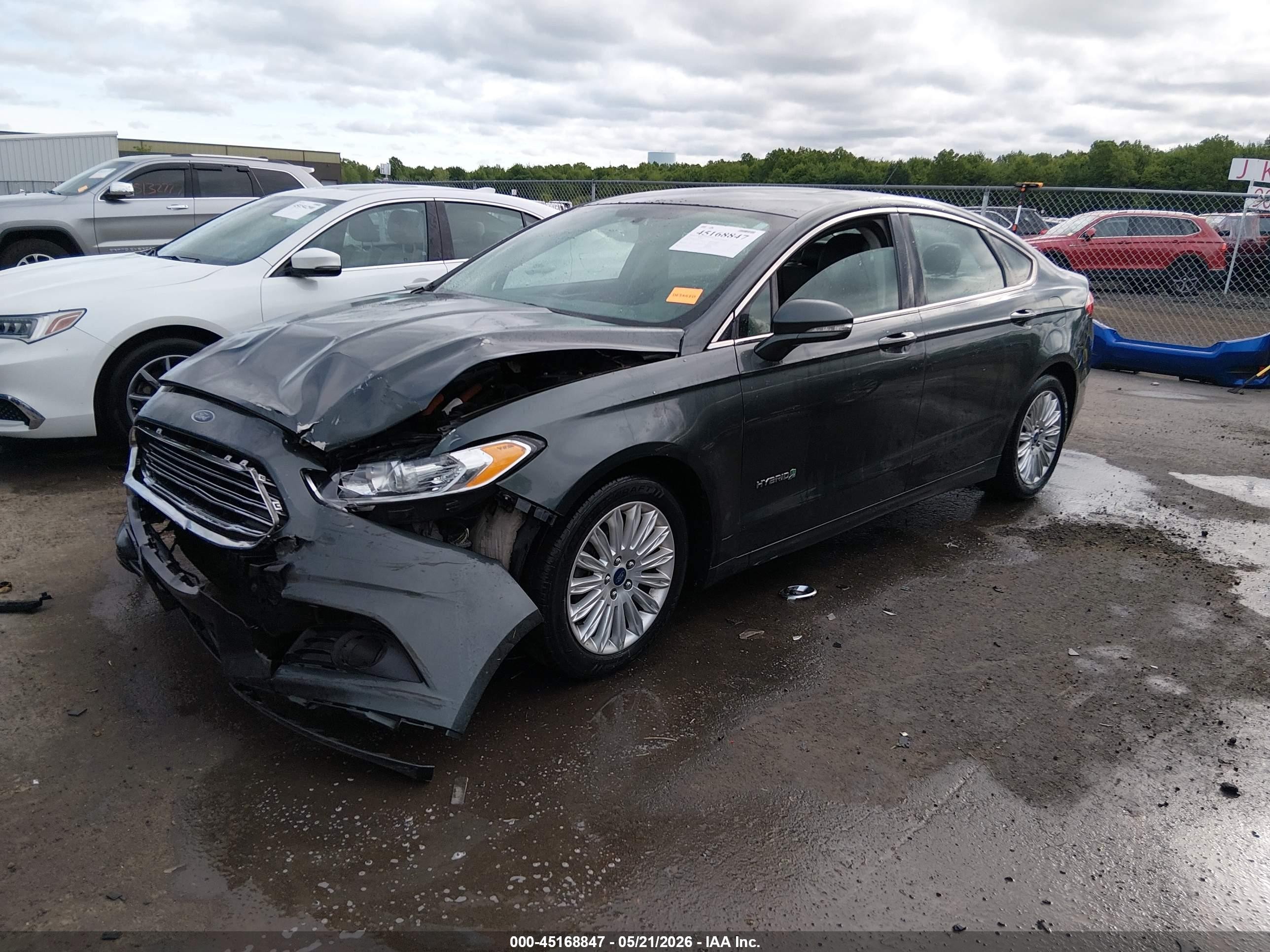 2015 Ford Fusion Hybrid Se Gray vin: 3FA6P0LU8FR237712
