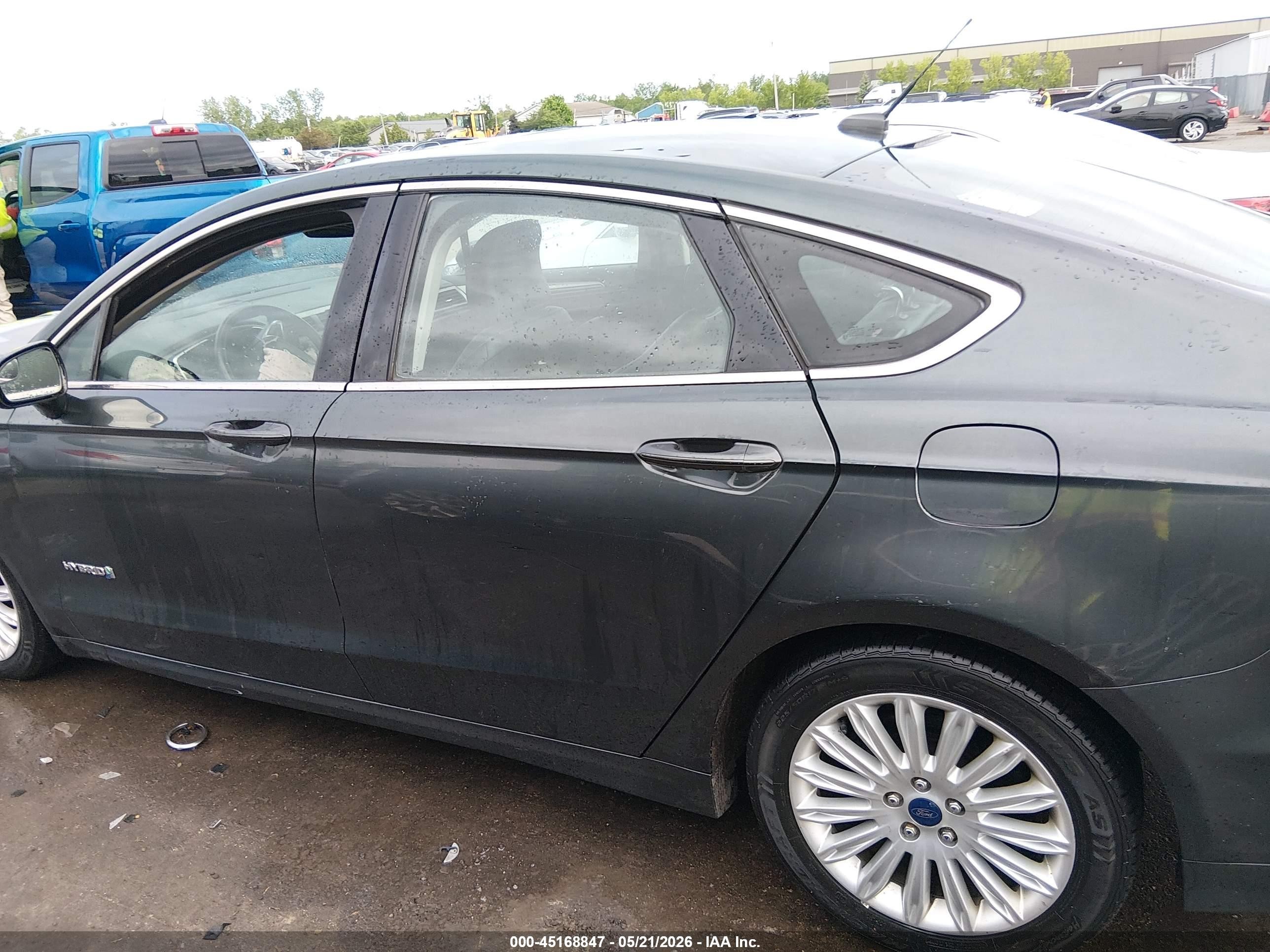 2015 Ford Fusion Hybrid Se Gray vin: 3FA6P0LU8FR237712