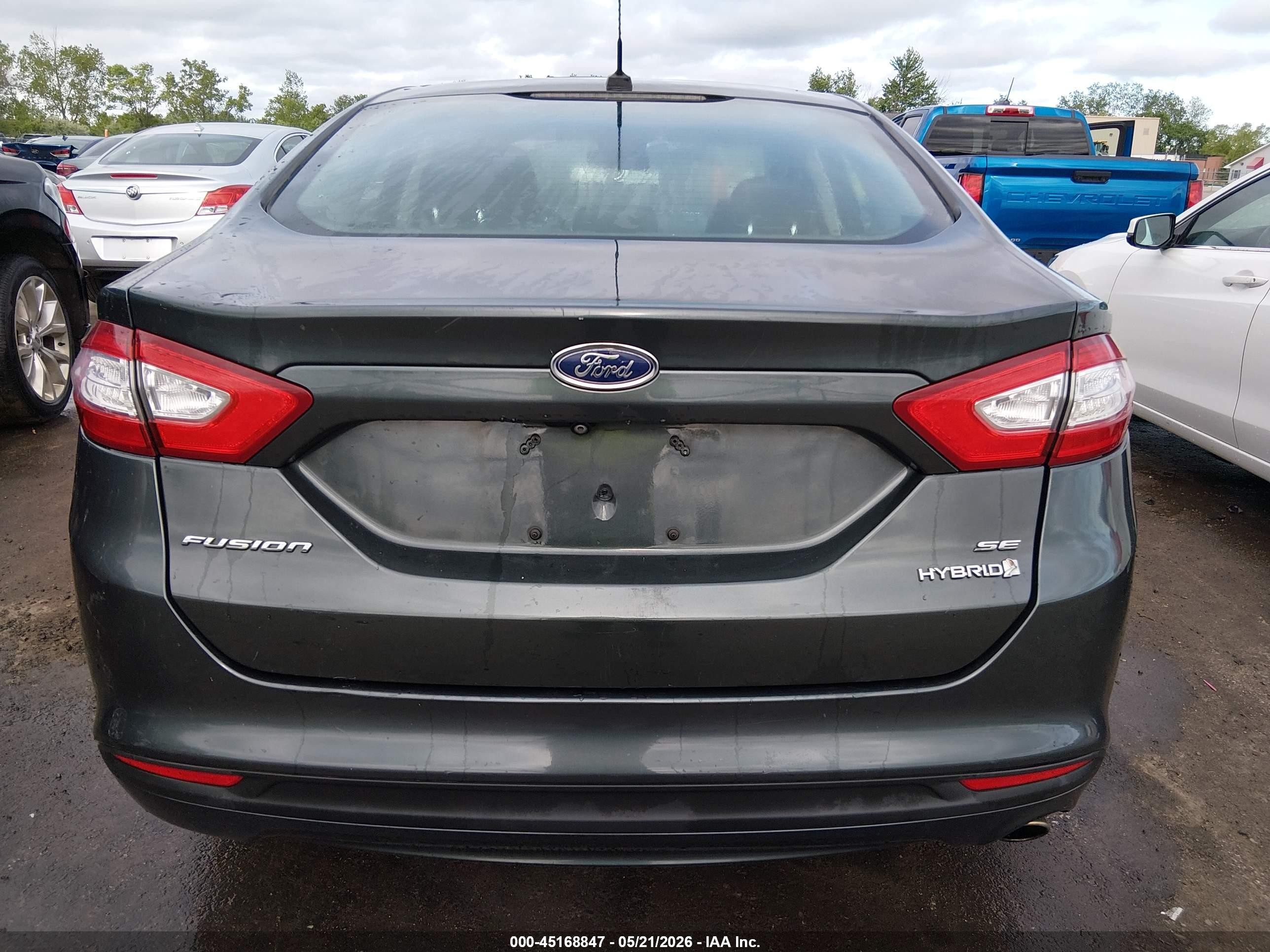 2015 Ford Fusion Hybrid Se Gray vin: 3FA6P0LU8FR237712