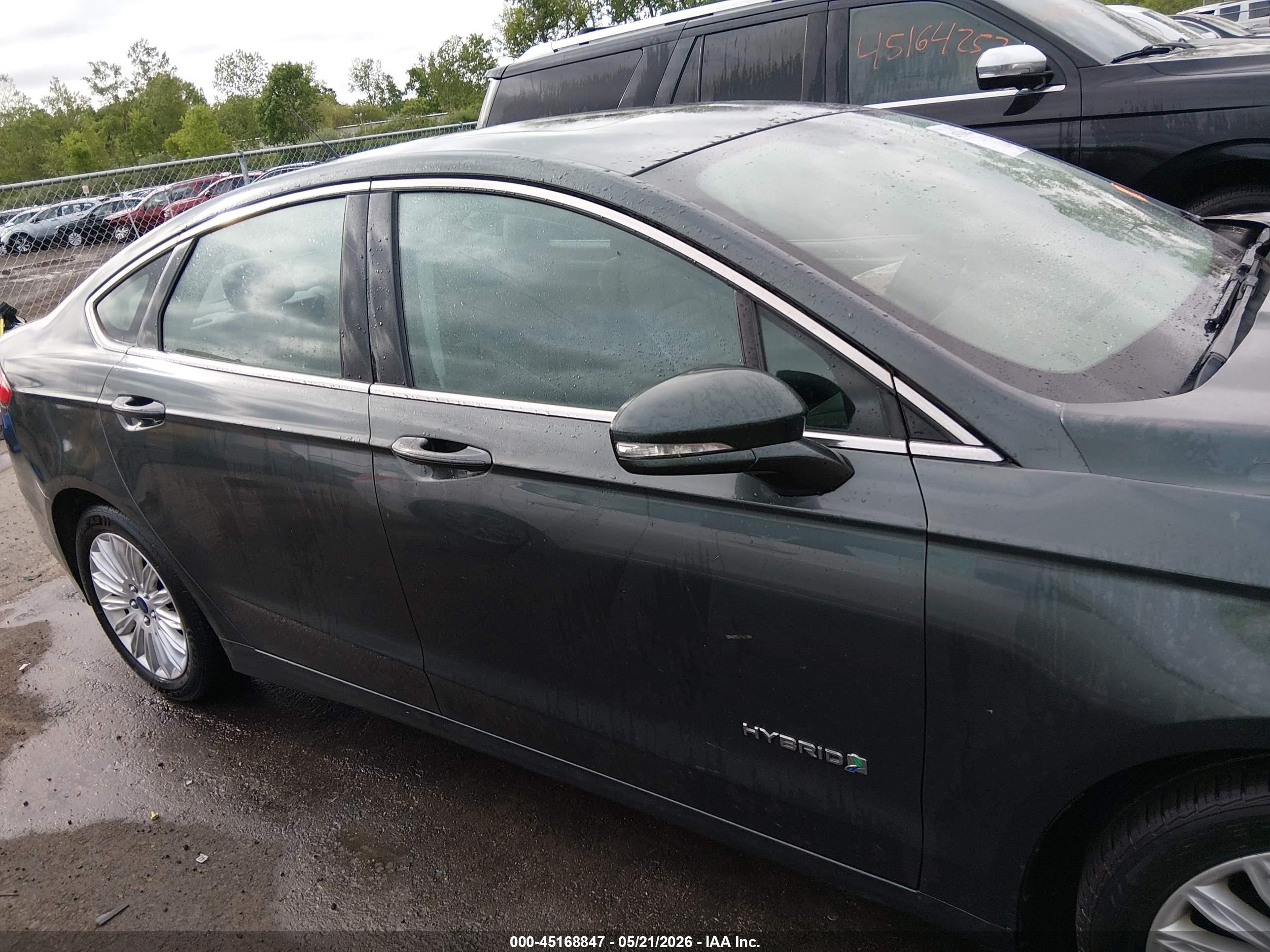 2015 Ford Fusion Hybrid Se Gray vin: 3FA6P0LU8FR237712