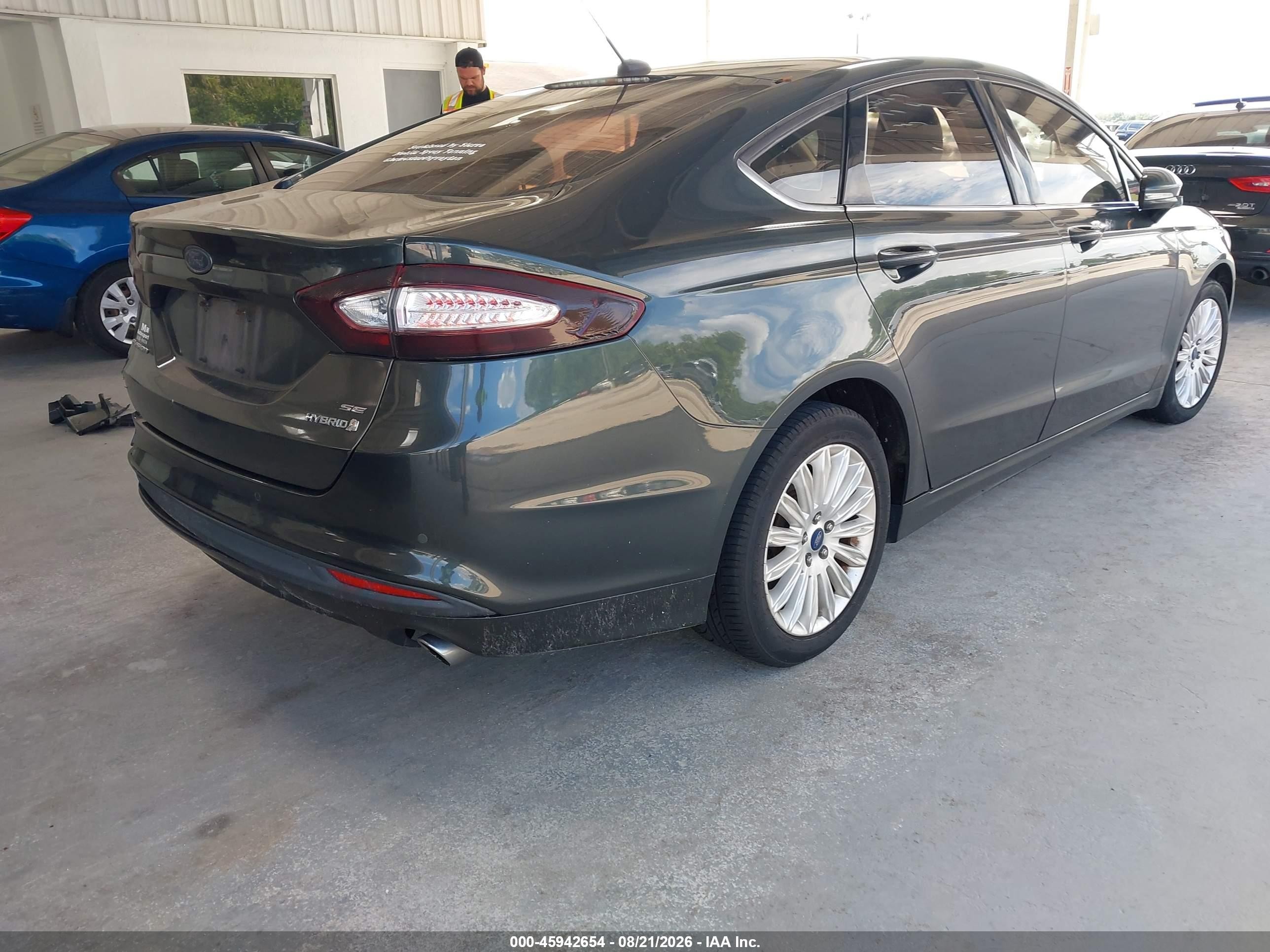 2015 Ford Fusion Hybrid Se Серый vin: 3FA6P0LU8FR254526