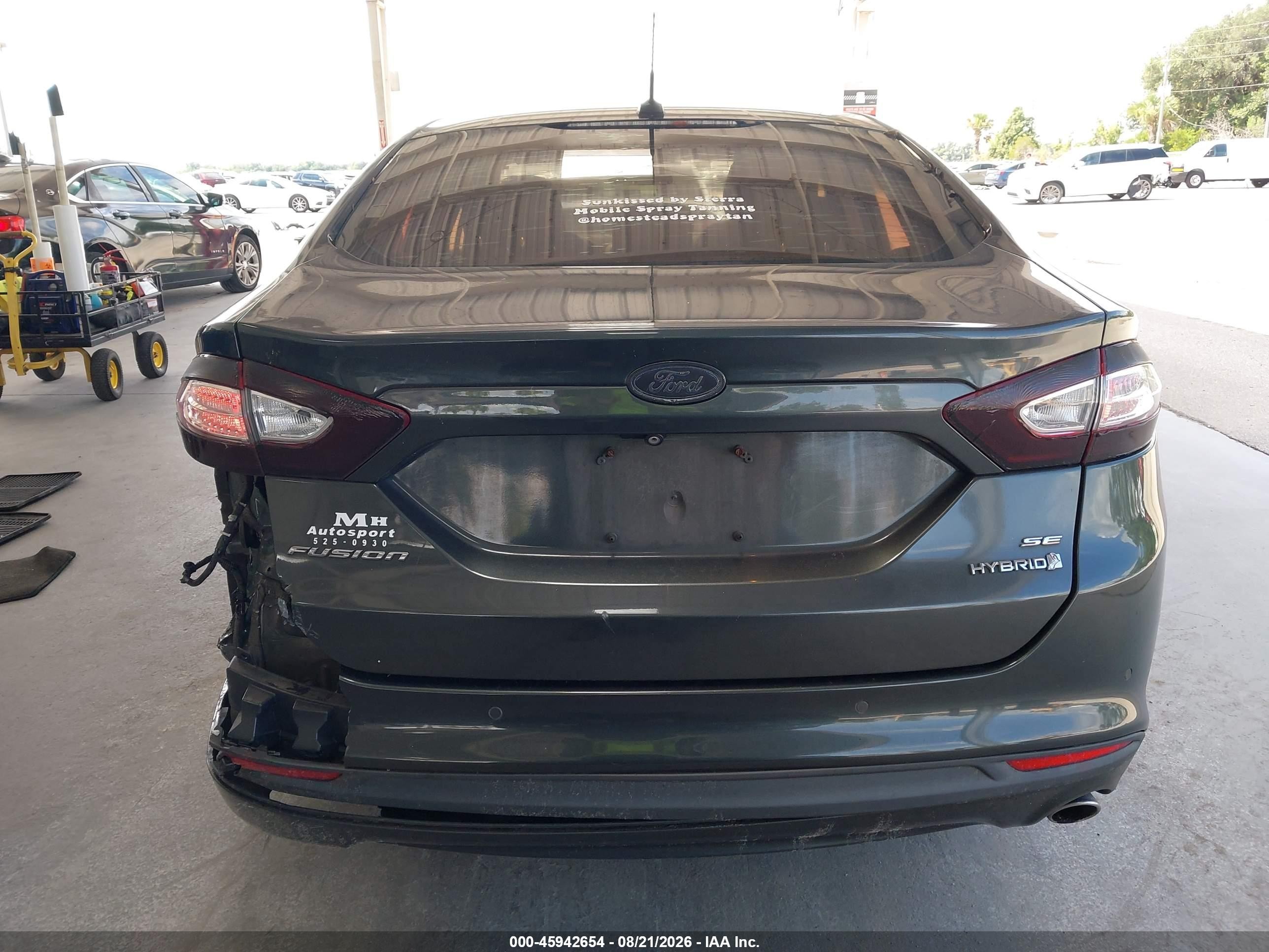 2015 Ford Fusion Hybrid Se Серый vin: 3FA6P0LU8FR254526