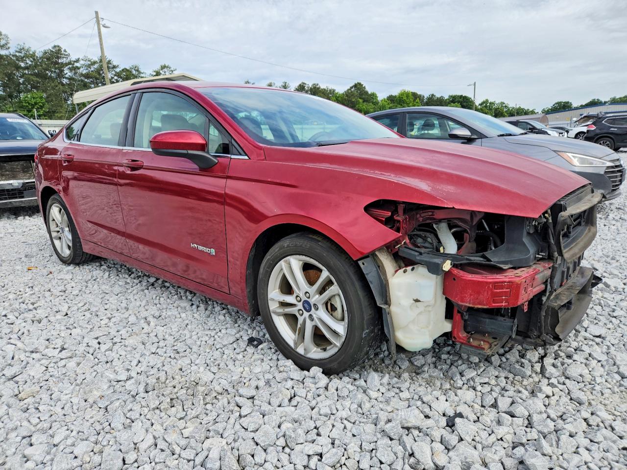 2018 Ford Fusion Se Hybrid Красный vin: 3FA6P0LU8JR208722
