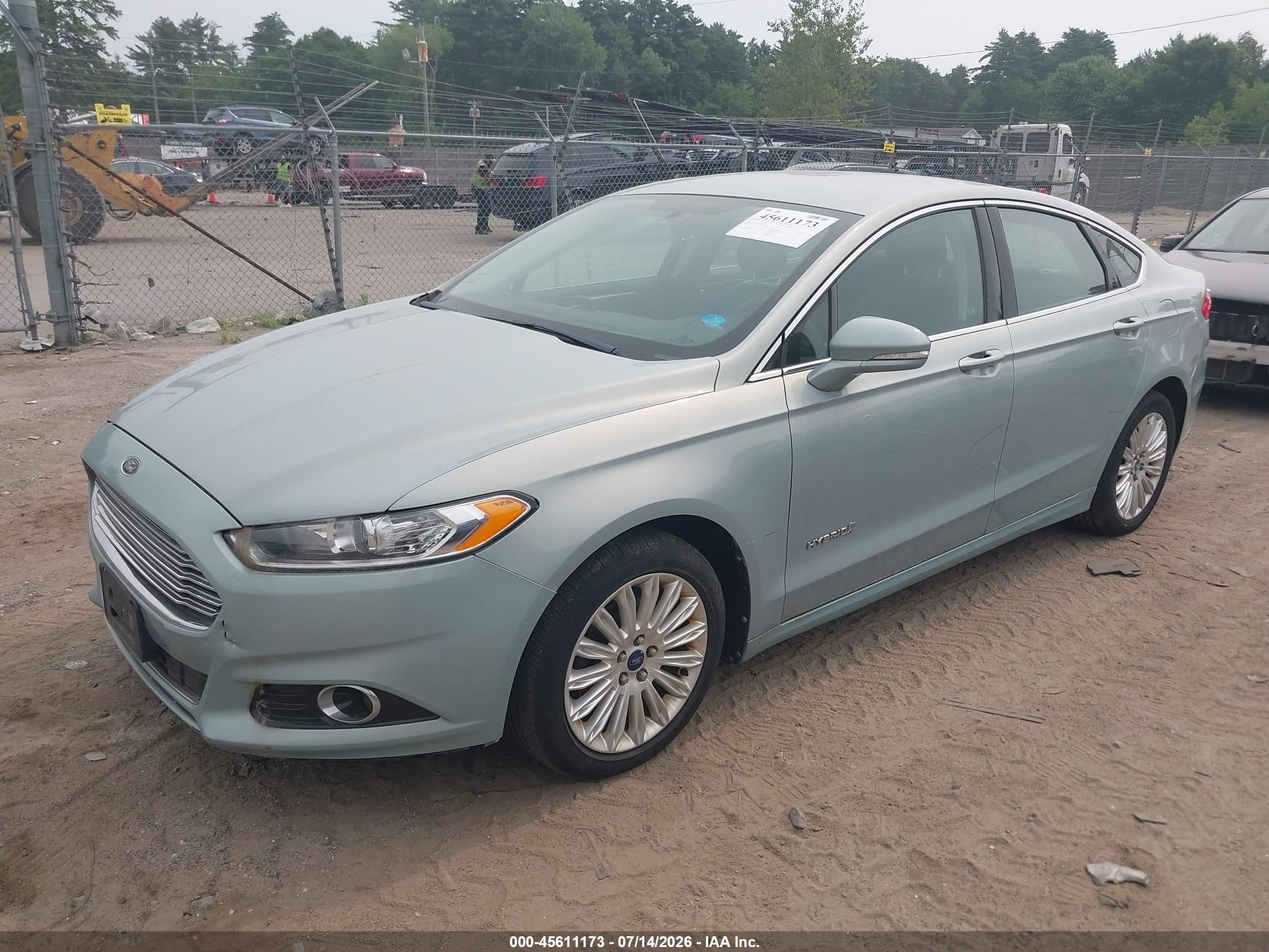 2013 Ford Fusion Hybrid Se Turquoise vin: 3FA6P0LU9DR115583
