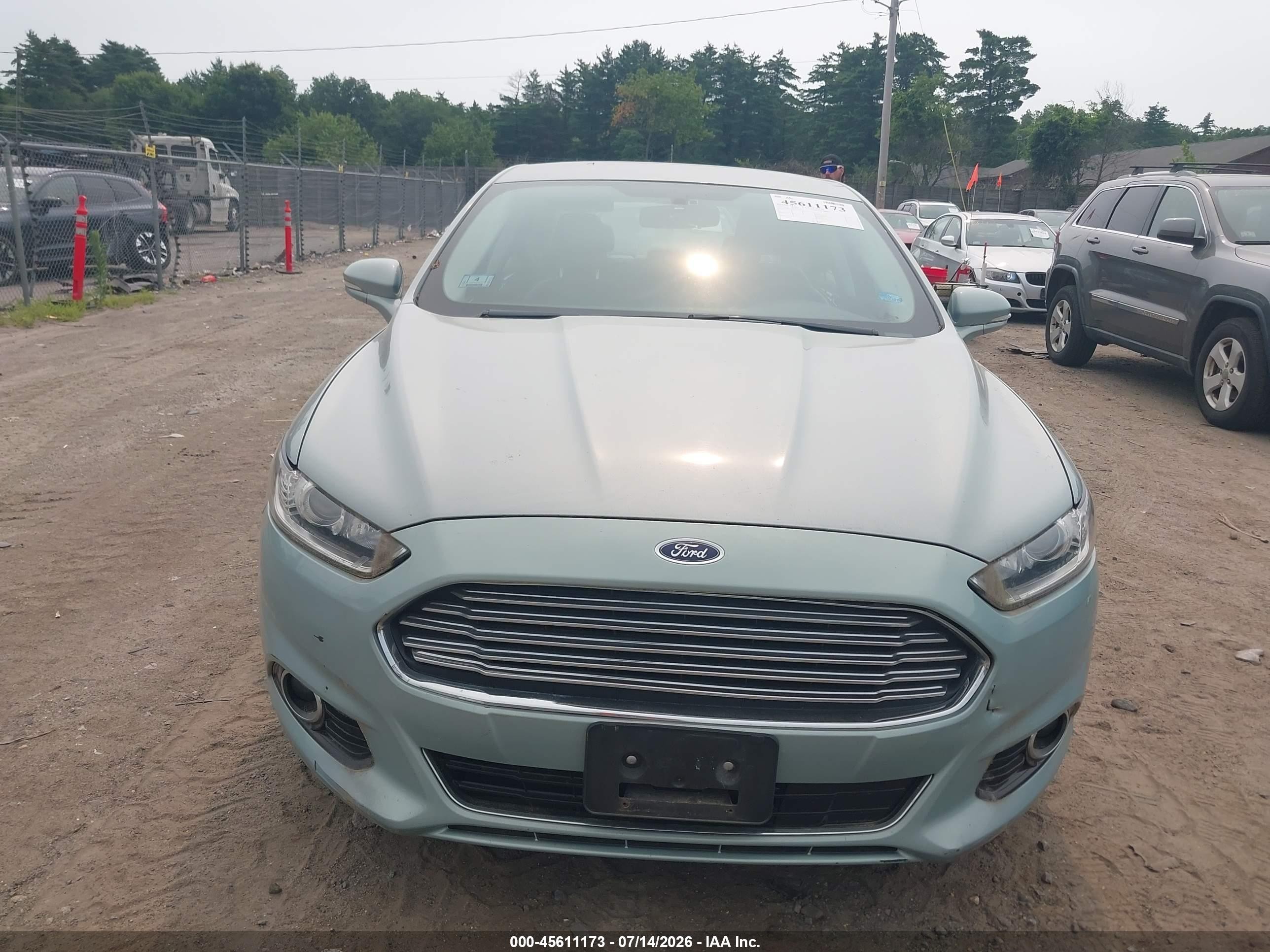 2013 Ford Fusion Hybrid Se Turquoise vin: 3FA6P0LU9DR115583