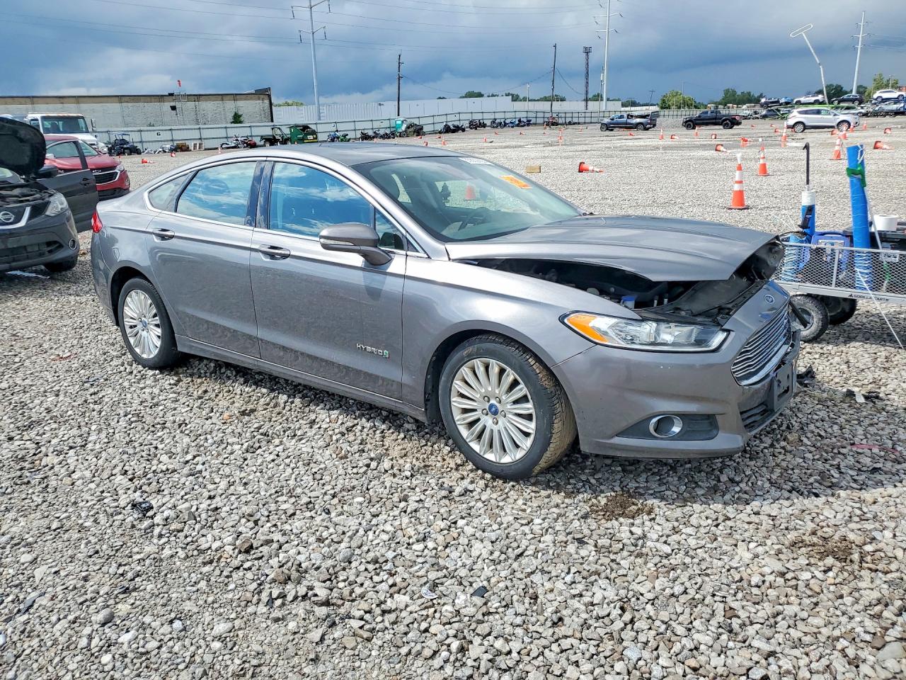 2013 Ford Fusion Se Hybrid Gray vin: 3FA6P0LU9DR144579