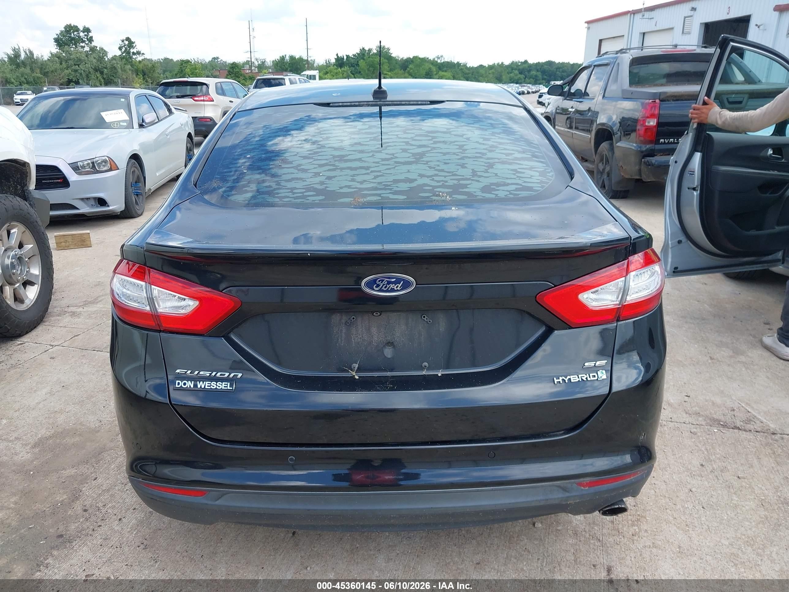 2013 Ford Fusion Hybrid Se Black vin: 3FA6P0LU9DR177663