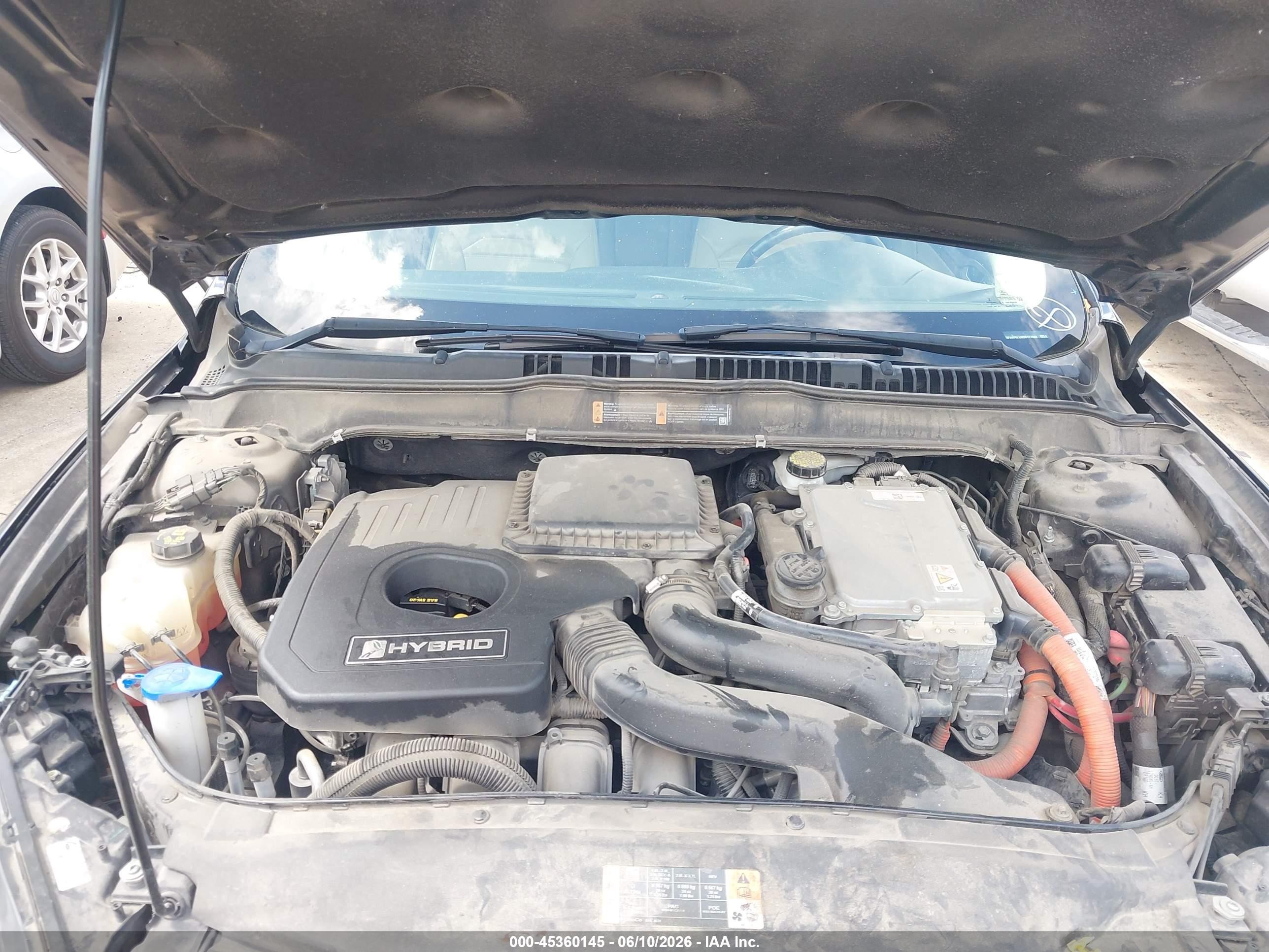 2013 Ford Fusion Hybrid Se Black vin: 3FA6P0LU9DR177663