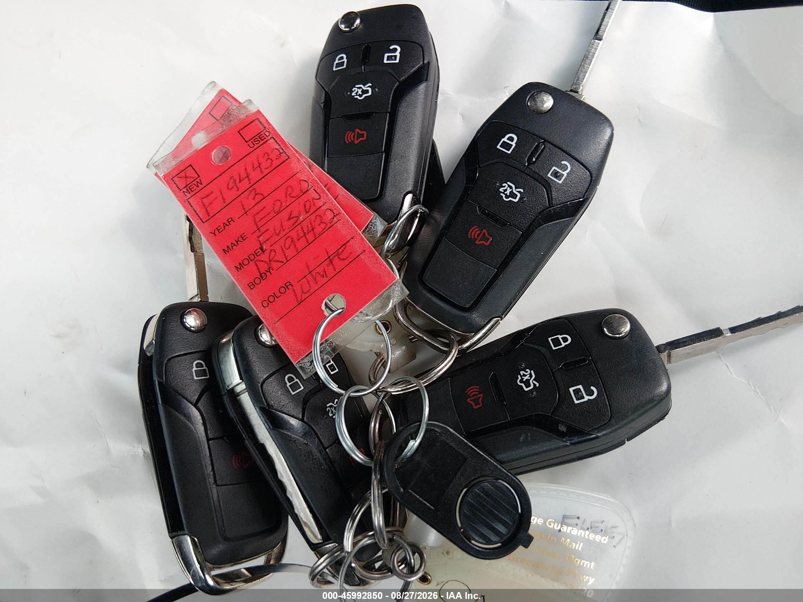 2013 Ford Fusion Hybrid Se White vin: 3FA6P0LU9DR194432
