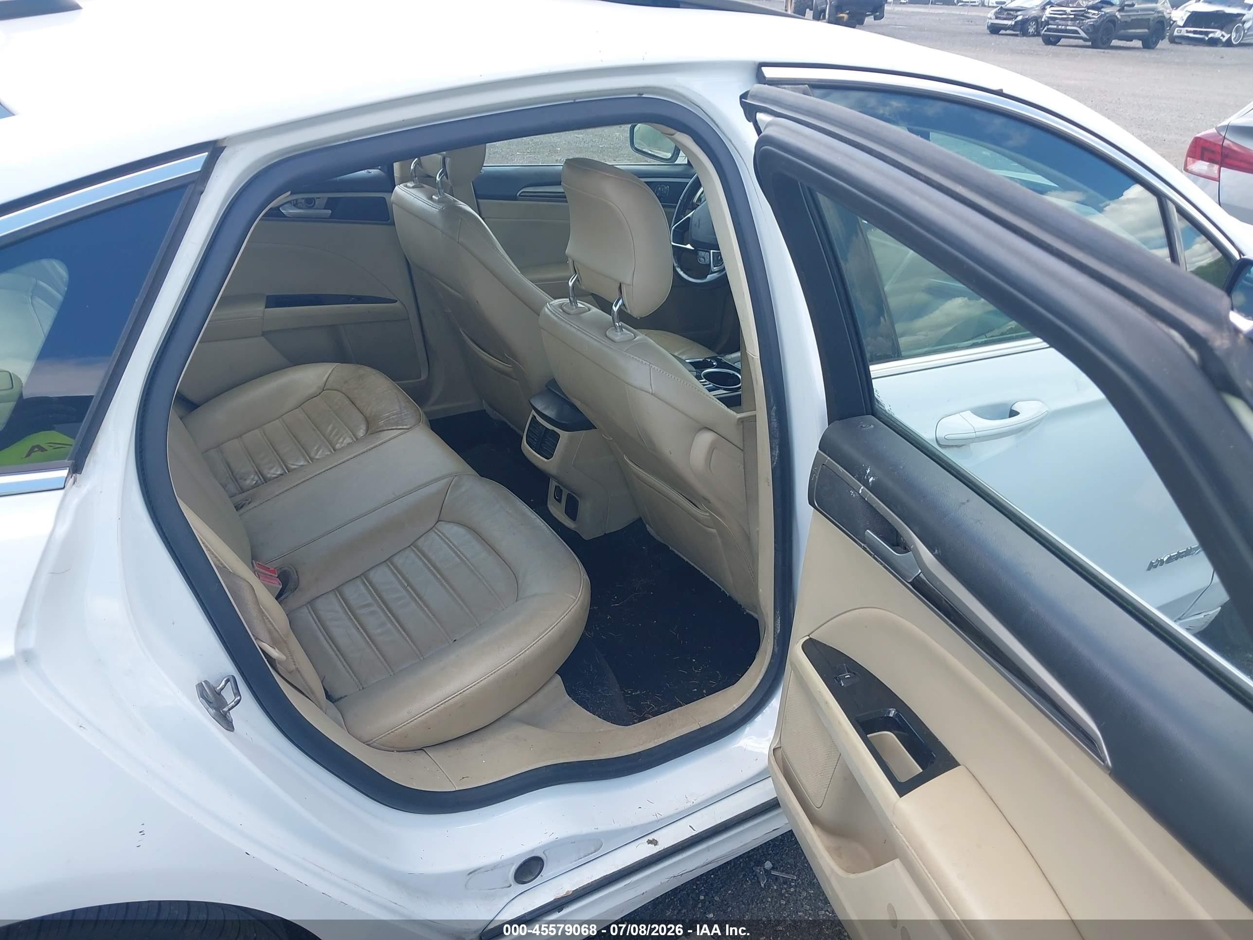 2013 Ford Fusion Hybrid Se Белый vin: 3FA6P0LU9DR204568