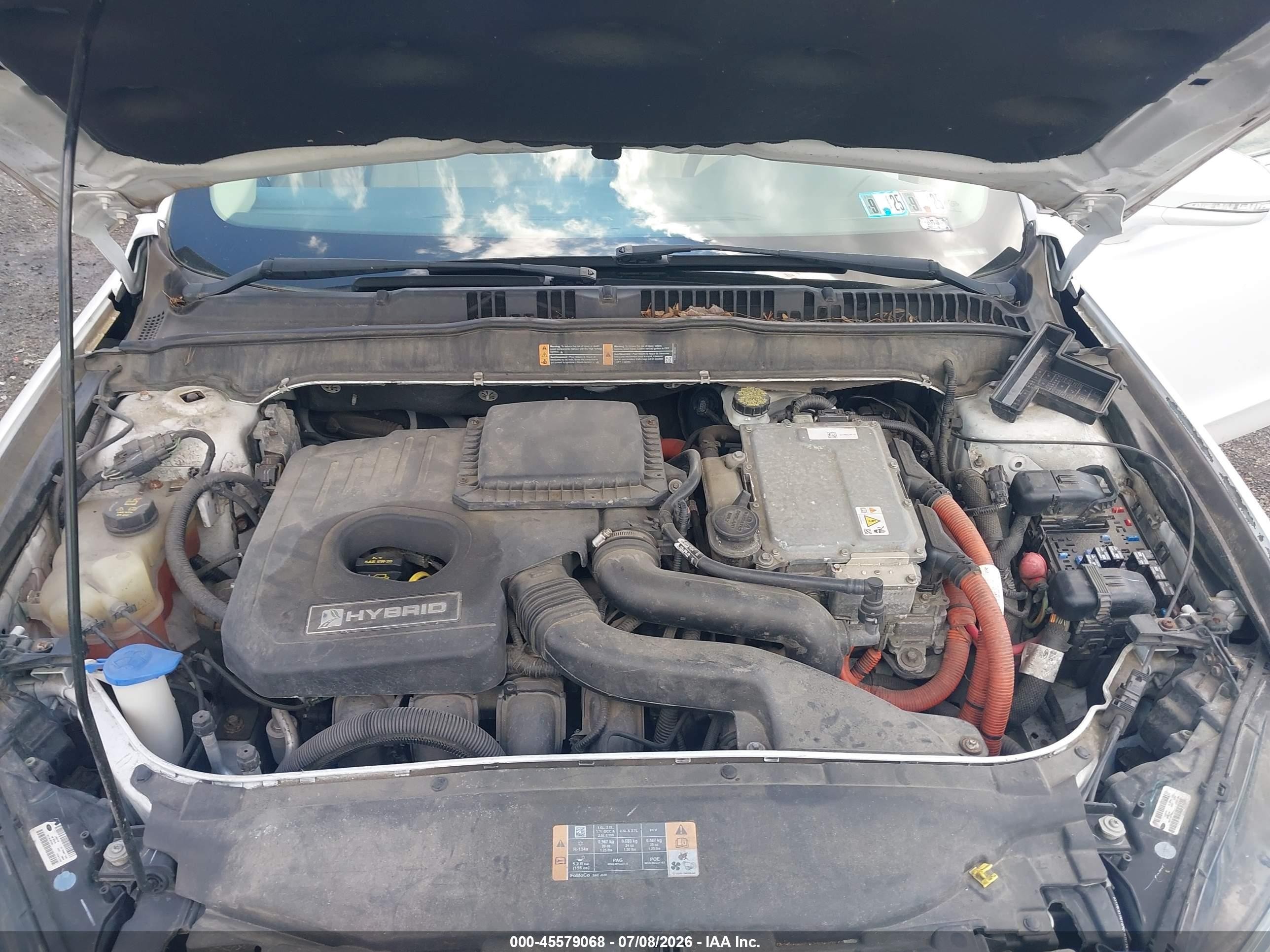 2013 Ford Fusion Hybrid Se Белый vin: 3FA6P0LU9DR204568