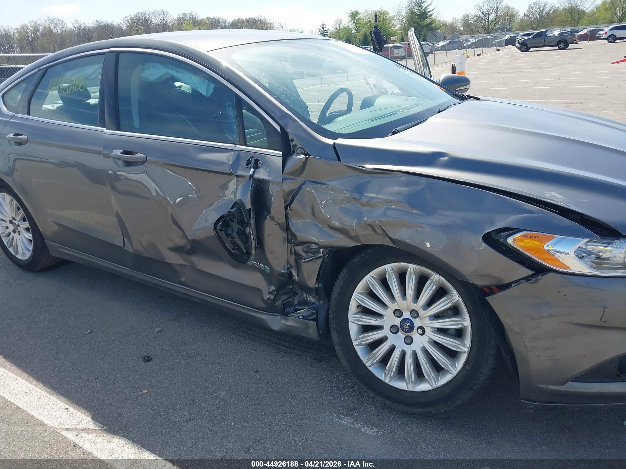 2013 Ford Fusion Hybrid Se Gray vin: 3FA6P0LU9DR218678