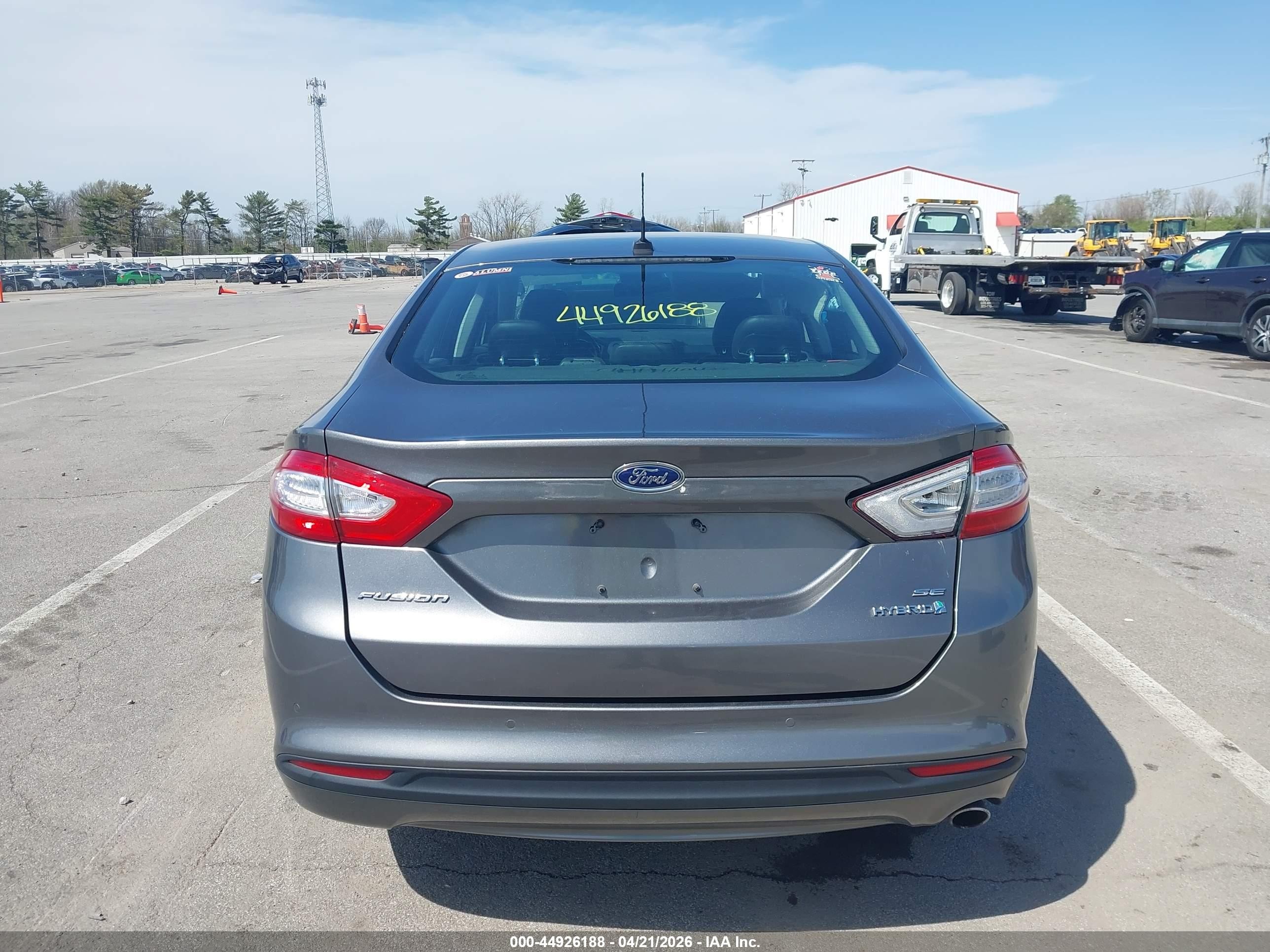 2013 Ford Fusion Hybrid Se Gray vin: 3FA6P0LU9DR218678