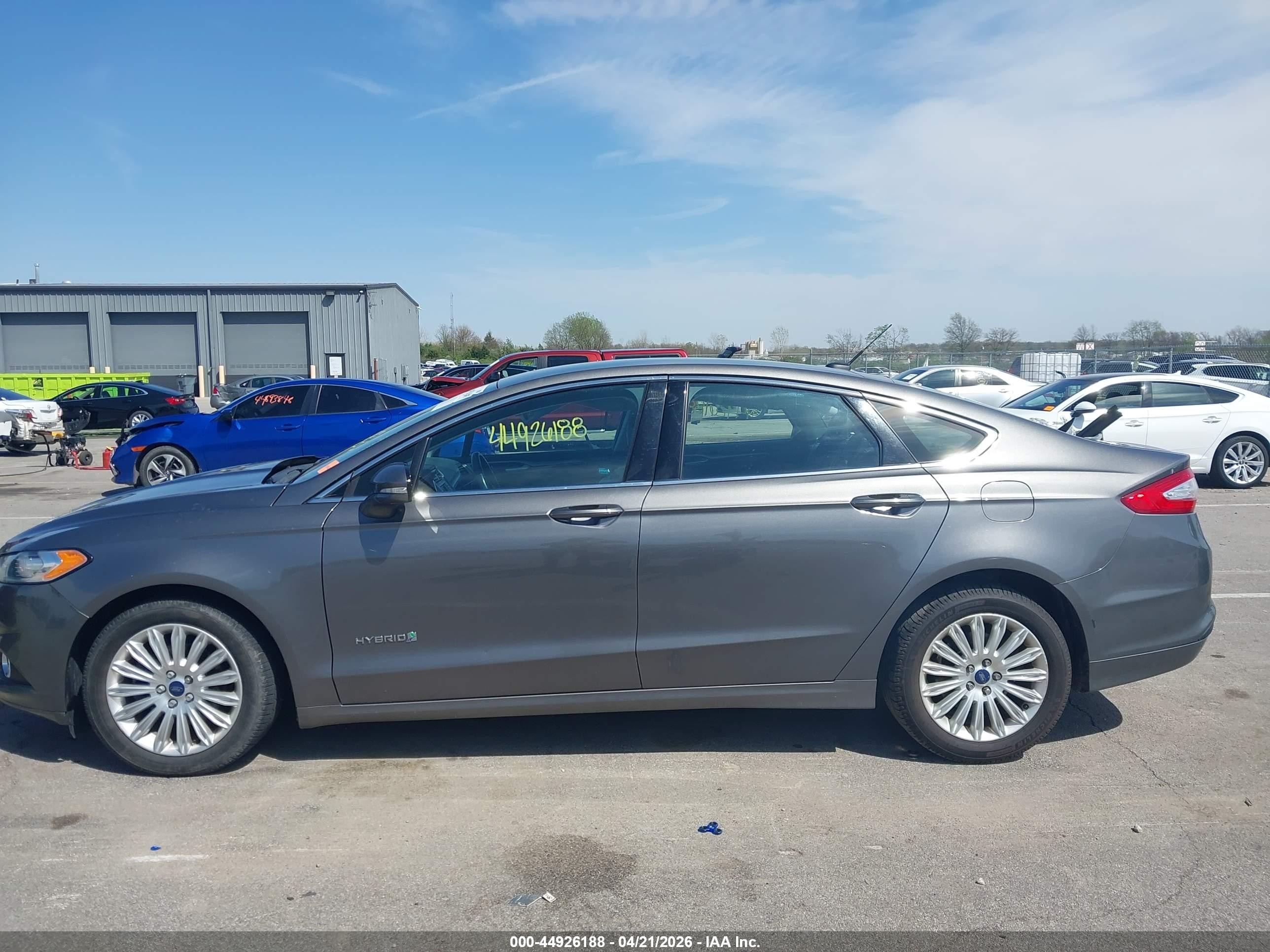 2013 Ford Fusion Hybrid Se Gray vin: 3FA6P0LU9DR218678