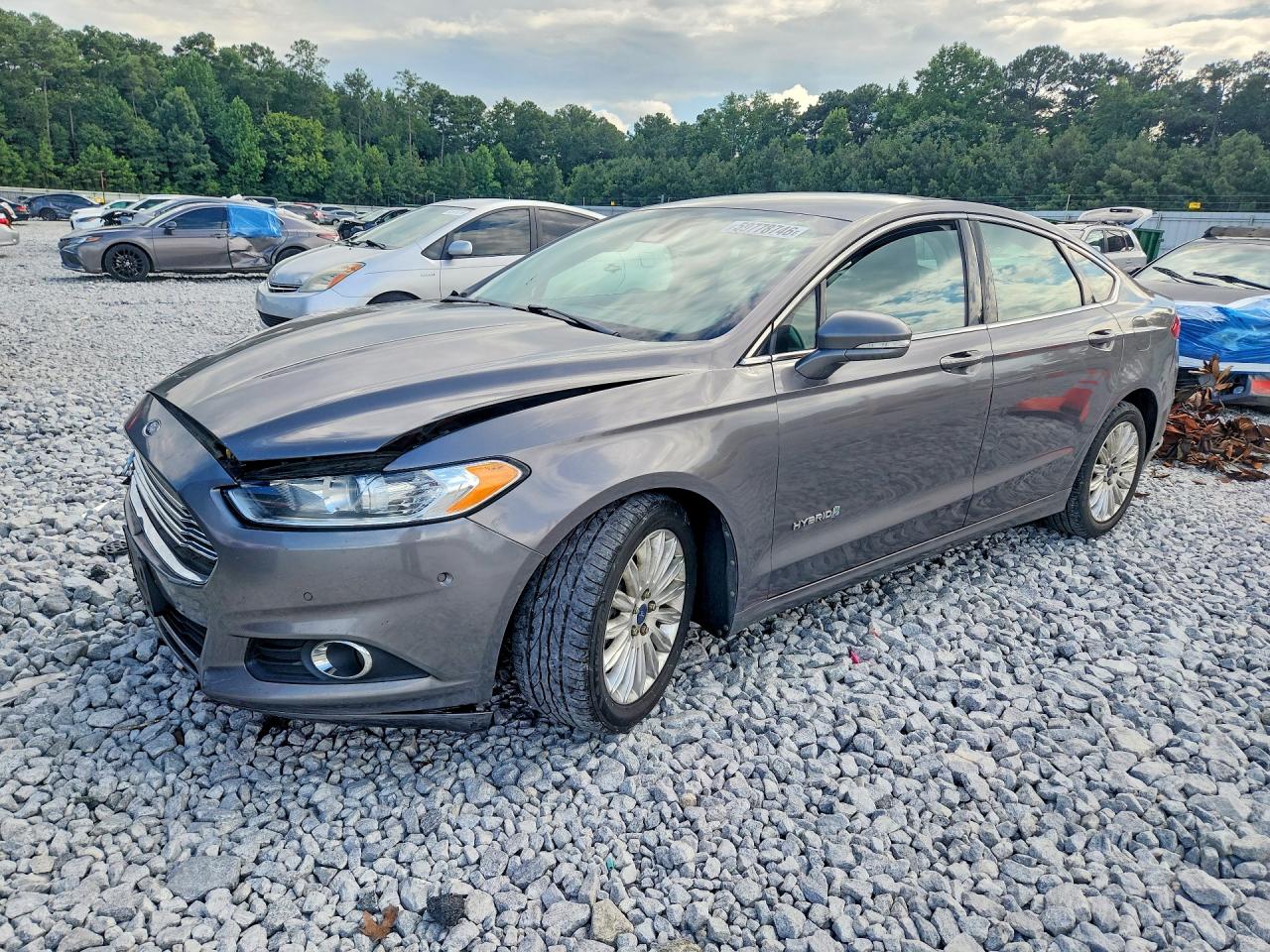 2013 Ford Fusion Se Hybrid Серый vin: 3FA6P0LU9DR227817