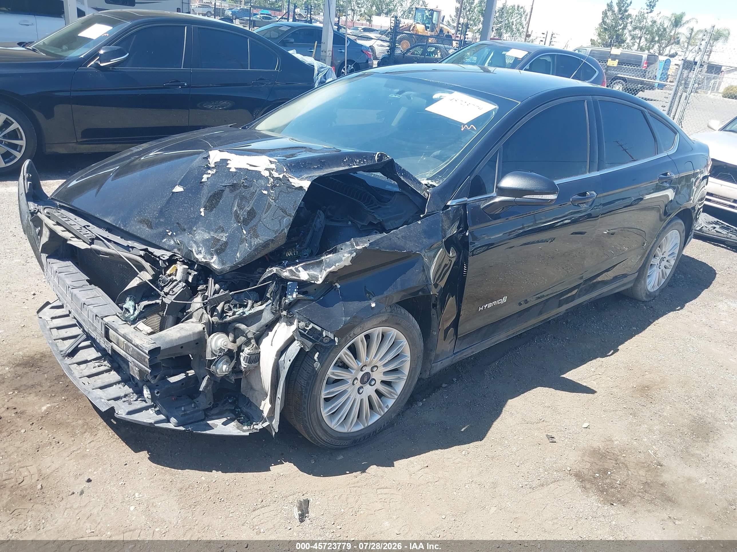 2013 Ford Fusion Hybrid Se Black vin: 3FA6P0LU9DR236940