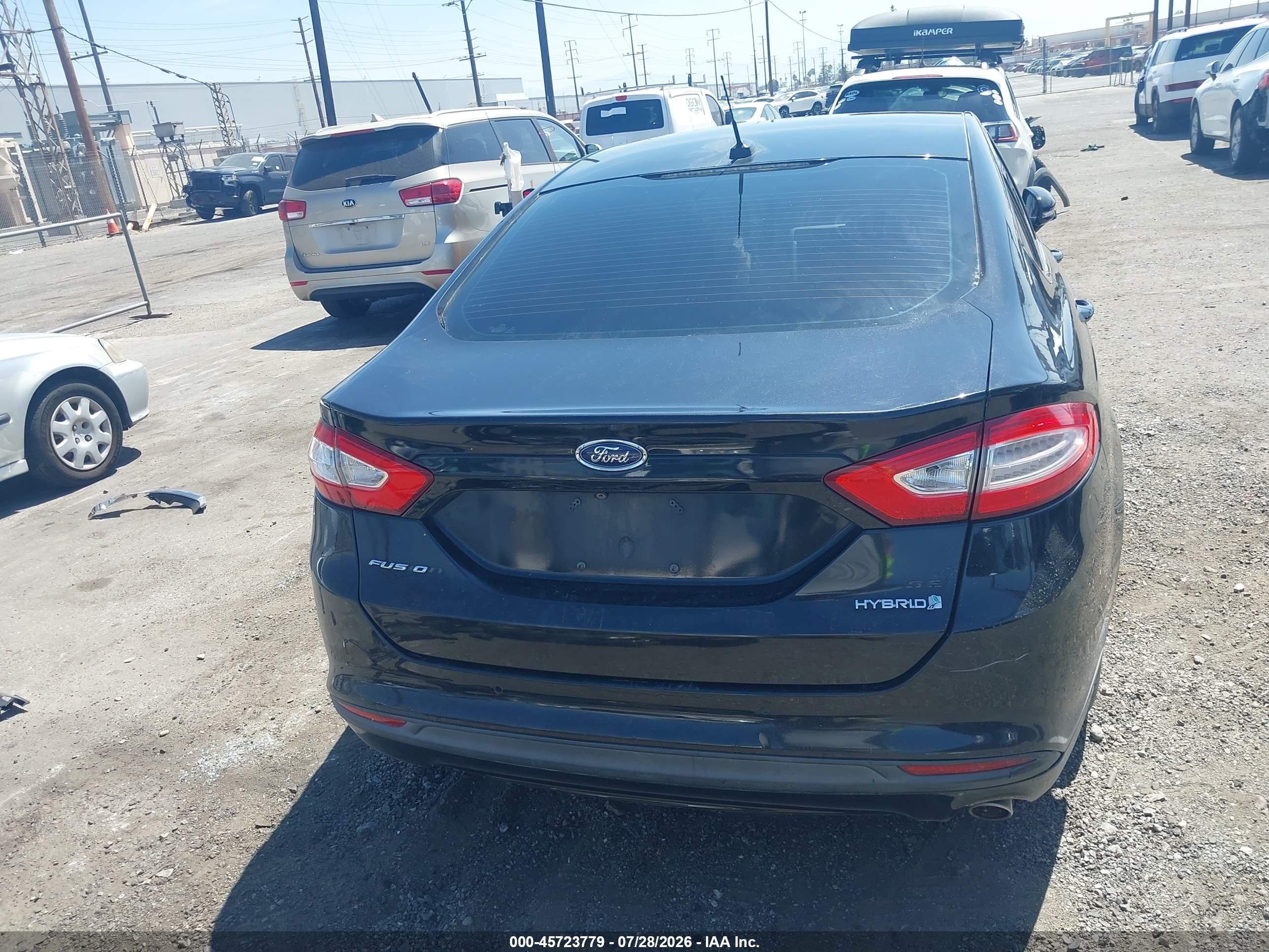 2013 Ford Fusion Hybrid Se Black vin: 3FA6P0LU9DR236940