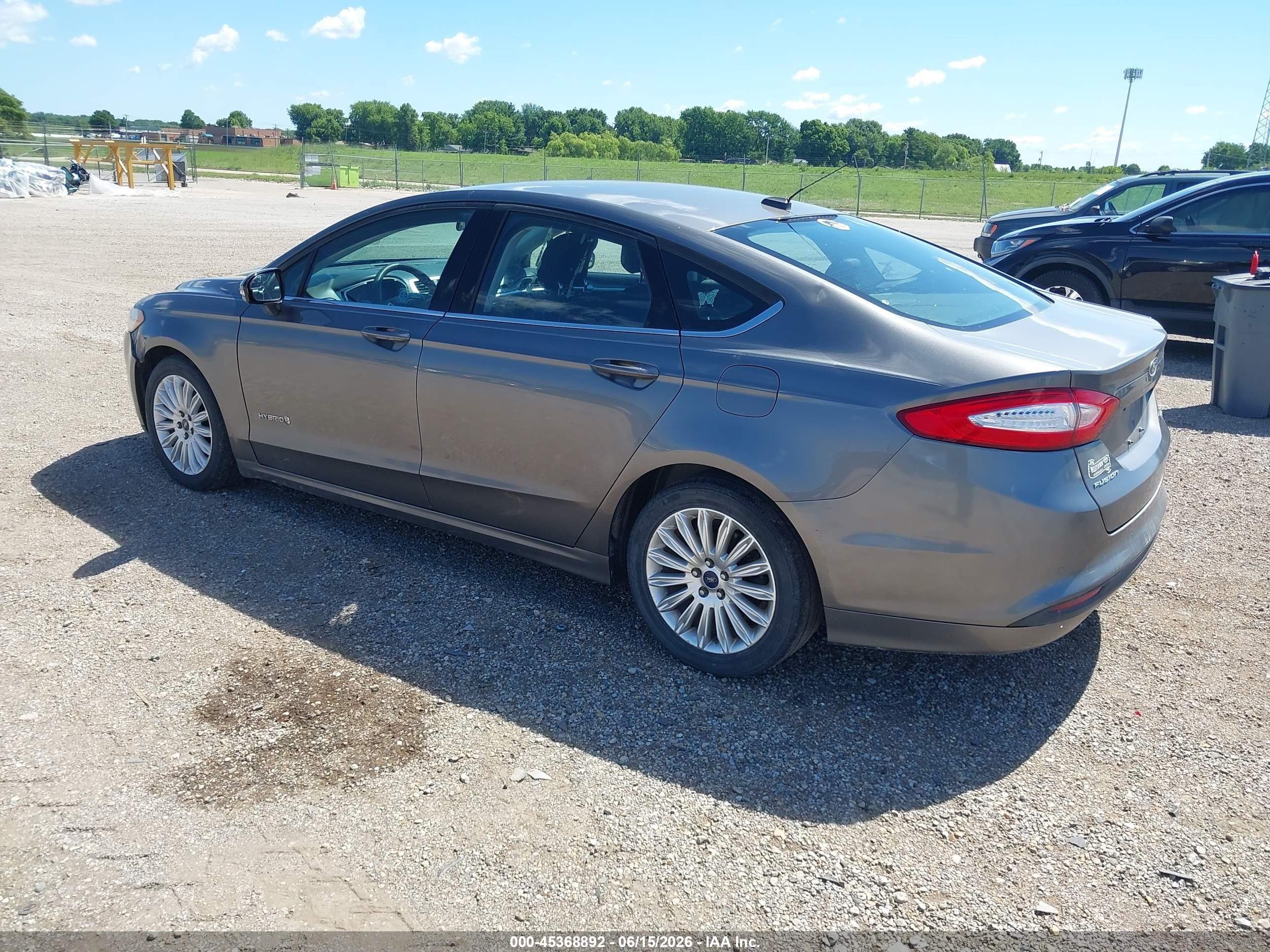 2013 Ford Fusion Hybrid Se Gray vin: 3FA6P0LU9DR237229