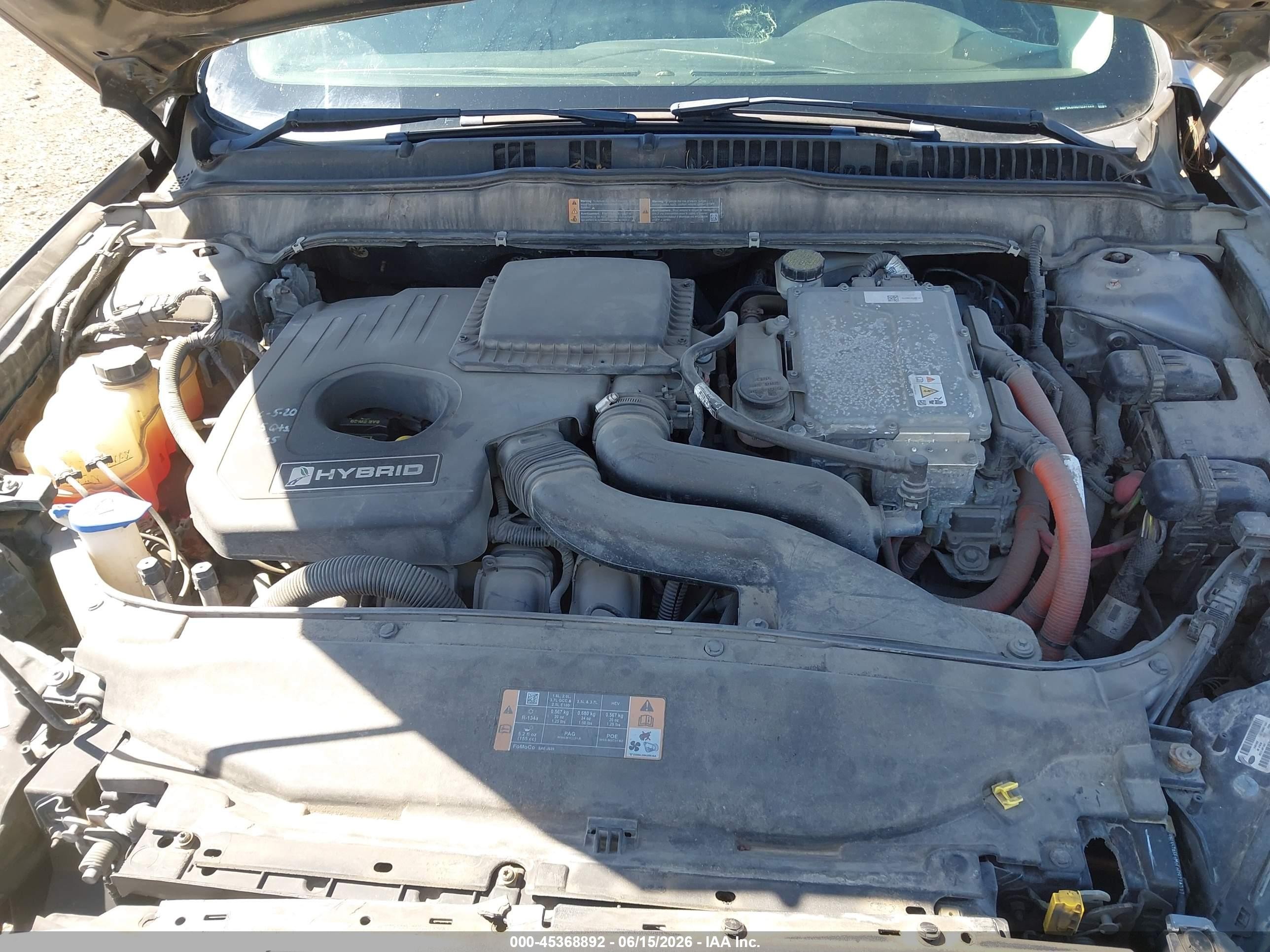 2013 Ford Fusion Hybrid Se Gray vin: 3FA6P0LU9DR237229
