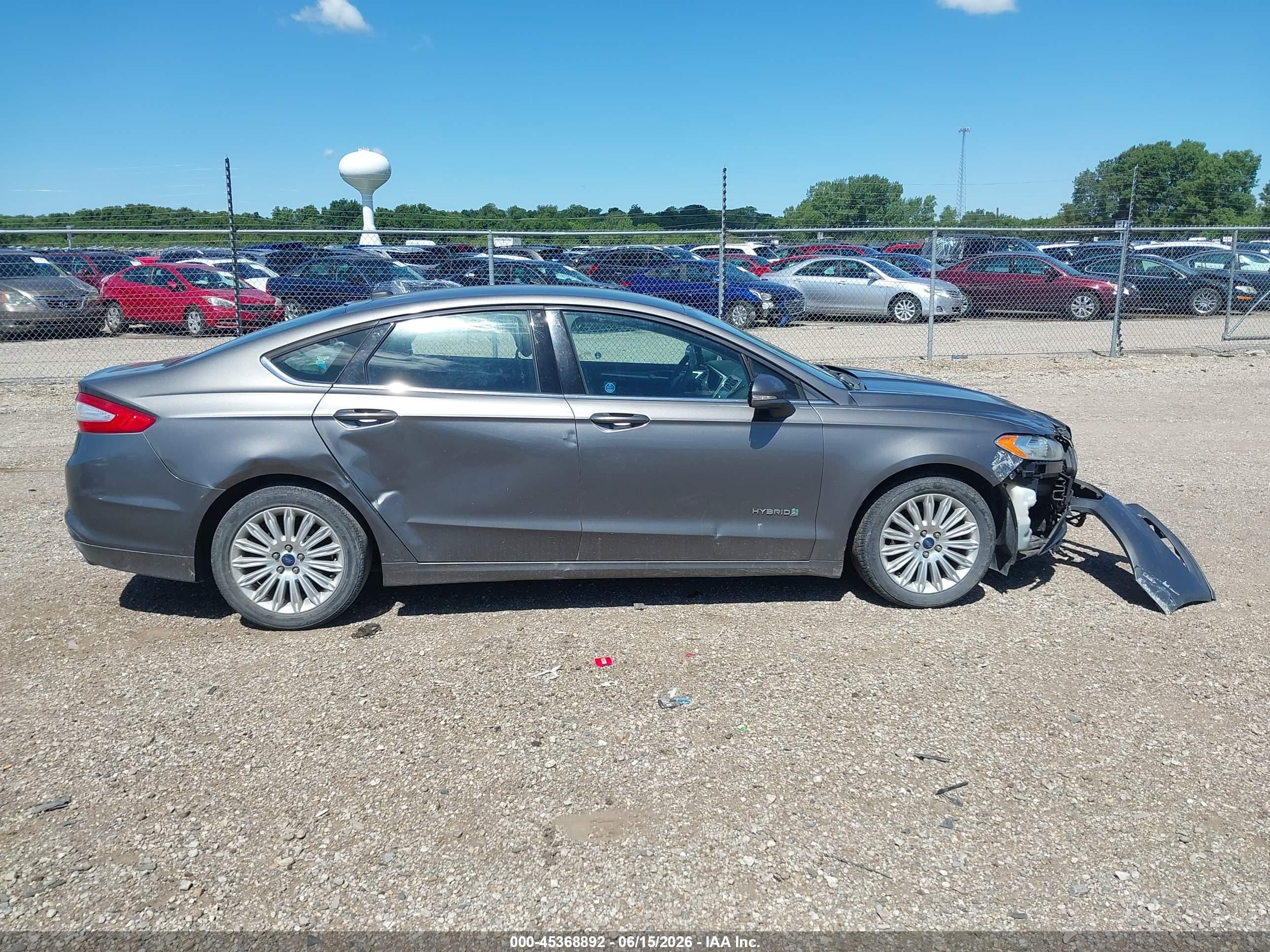 2013 Ford Fusion Hybrid Se Gray vin: 3FA6P0LU9DR237229