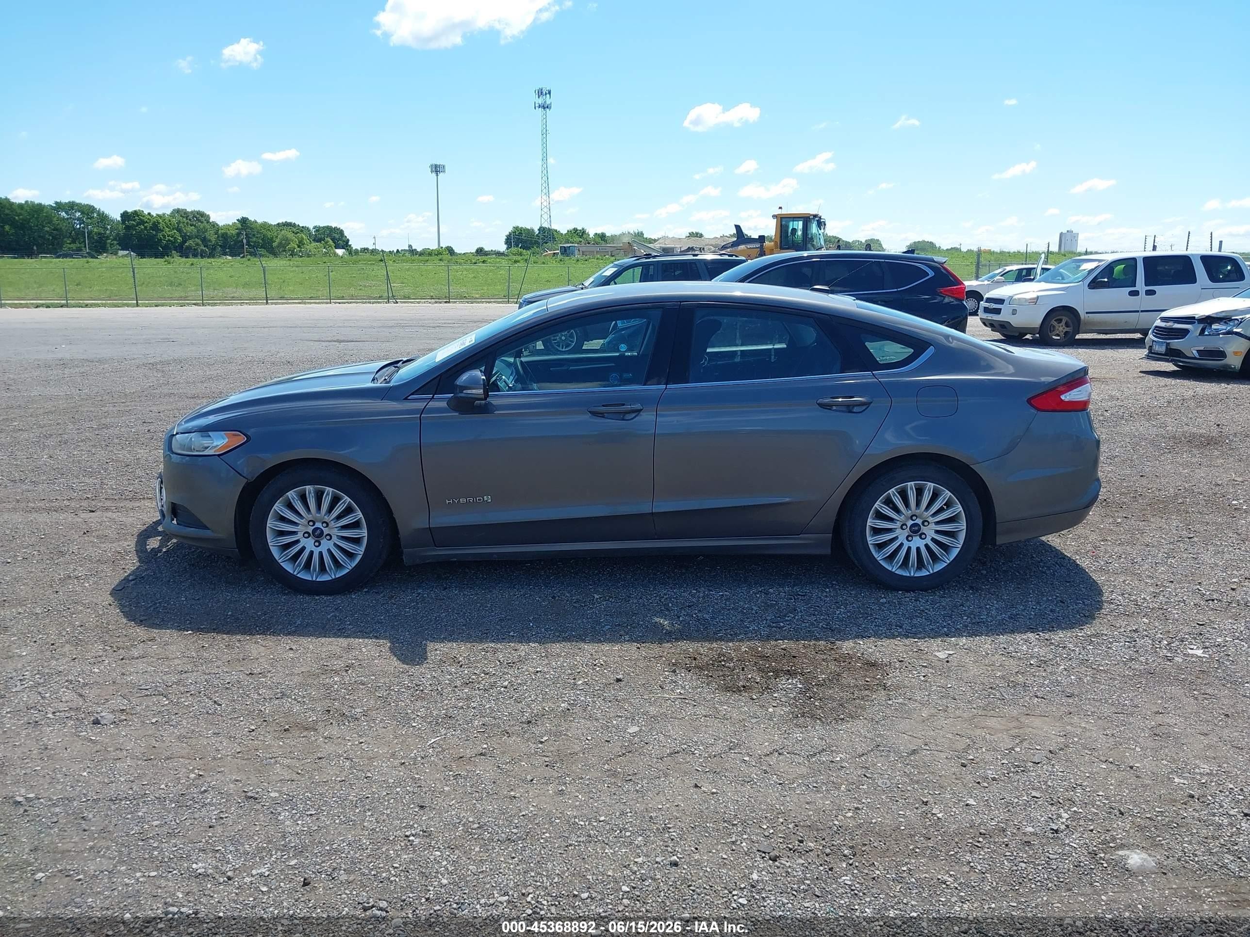 2013 Ford Fusion Hybrid Se Gray vin: 3FA6P0LU9DR237229