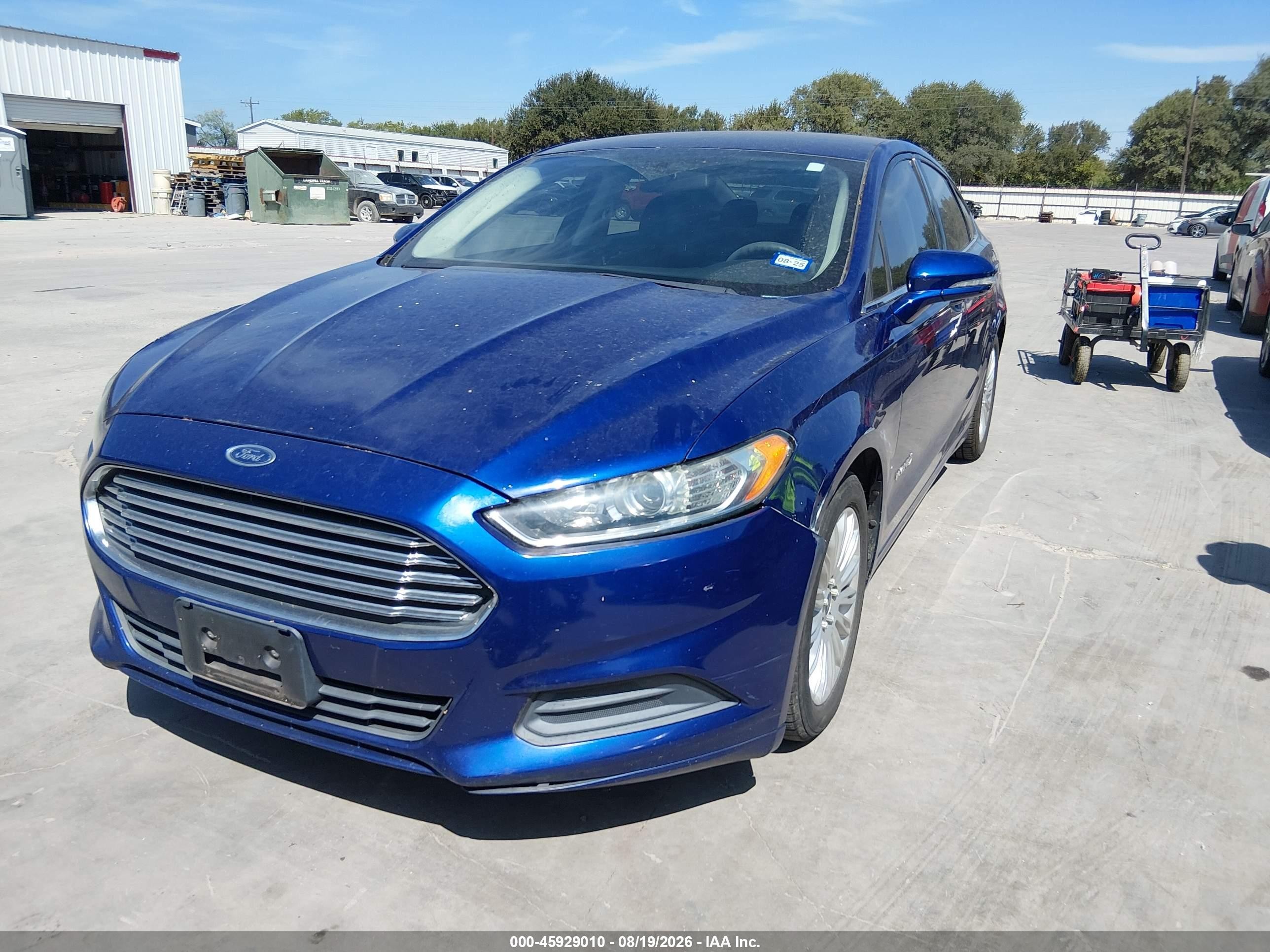 2013 Ford Fusion Hybrid Se Blue vin: 3FA6P0LU9DR237294