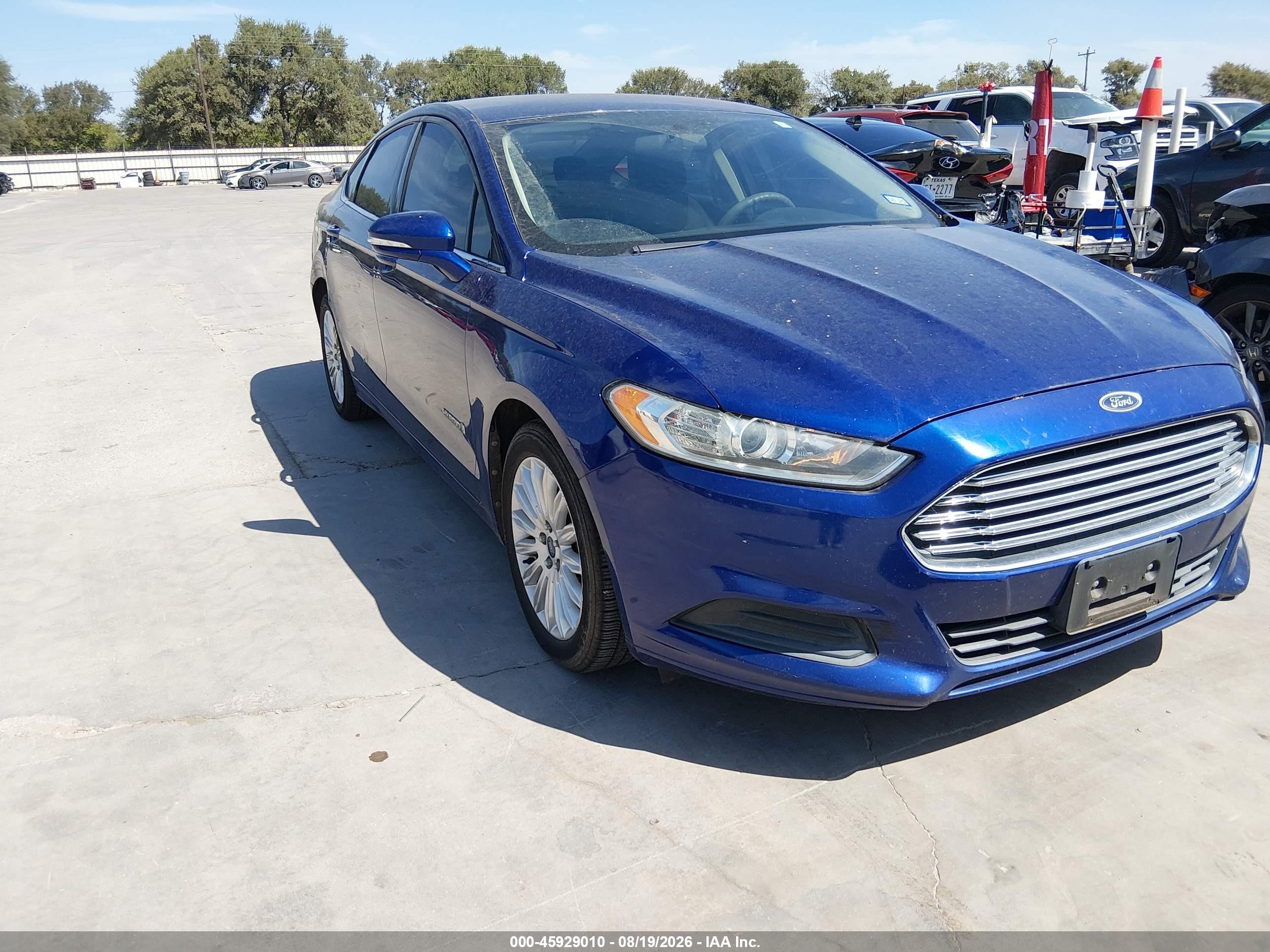 2013 Ford Fusion Hybrid Se Blue vin: 3FA6P0LU9DR237294