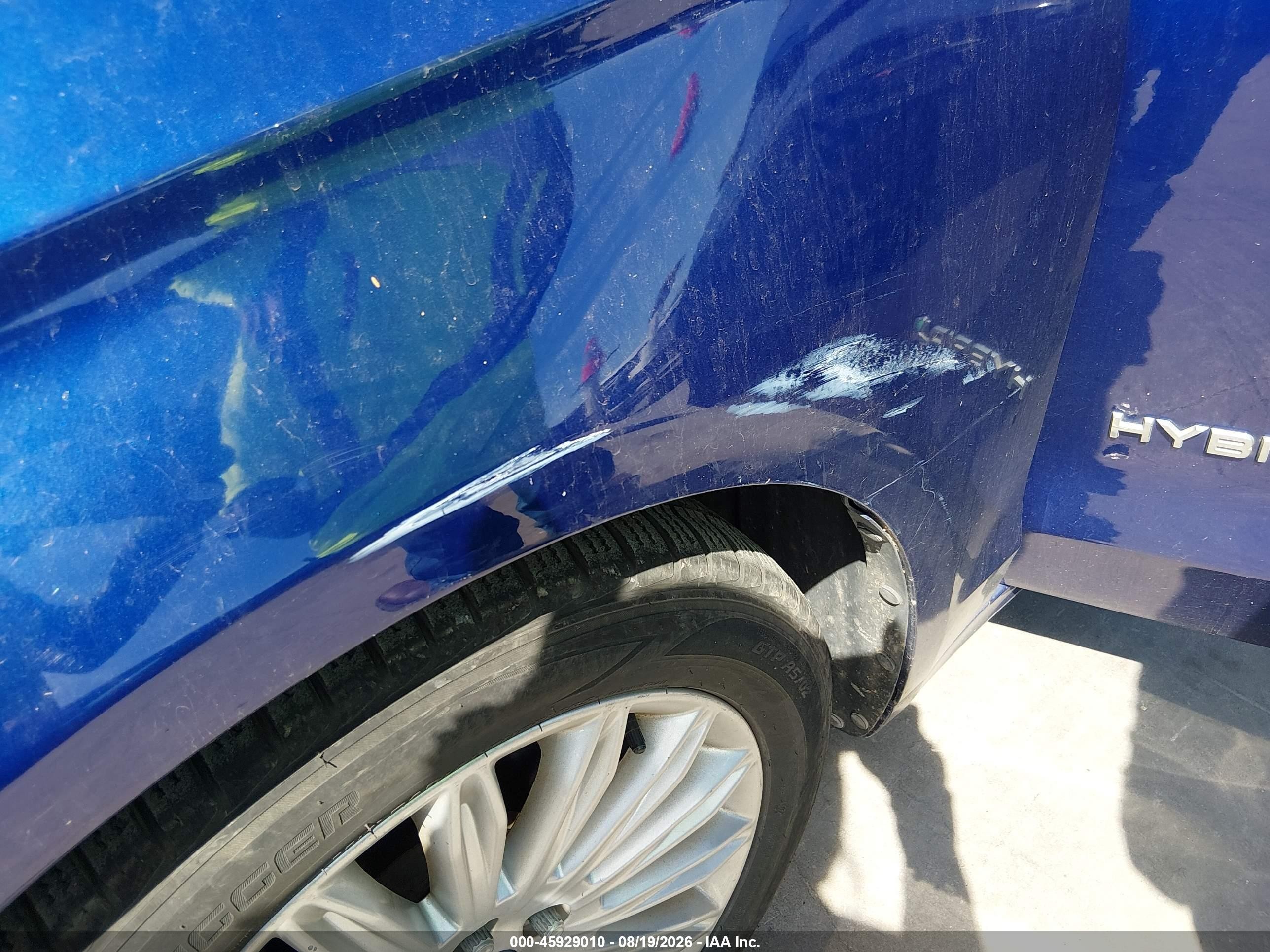 2013 Ford Fusion Hybrid Se Blue vin: 3FA6P0LU9DR237294