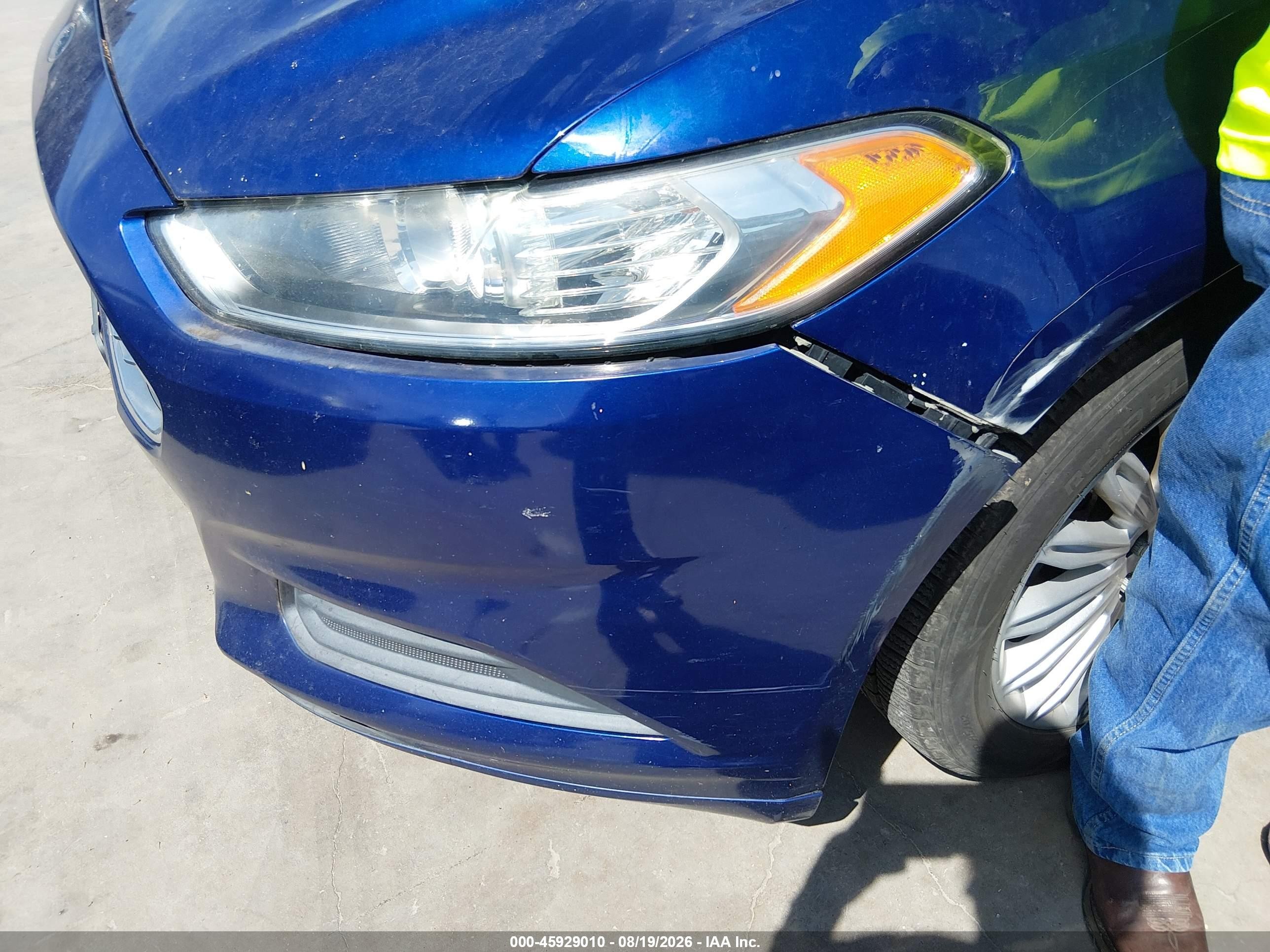 2013 Ford Fusion Hybrid Se Blue vin: 3FA6P0LU9DR237294