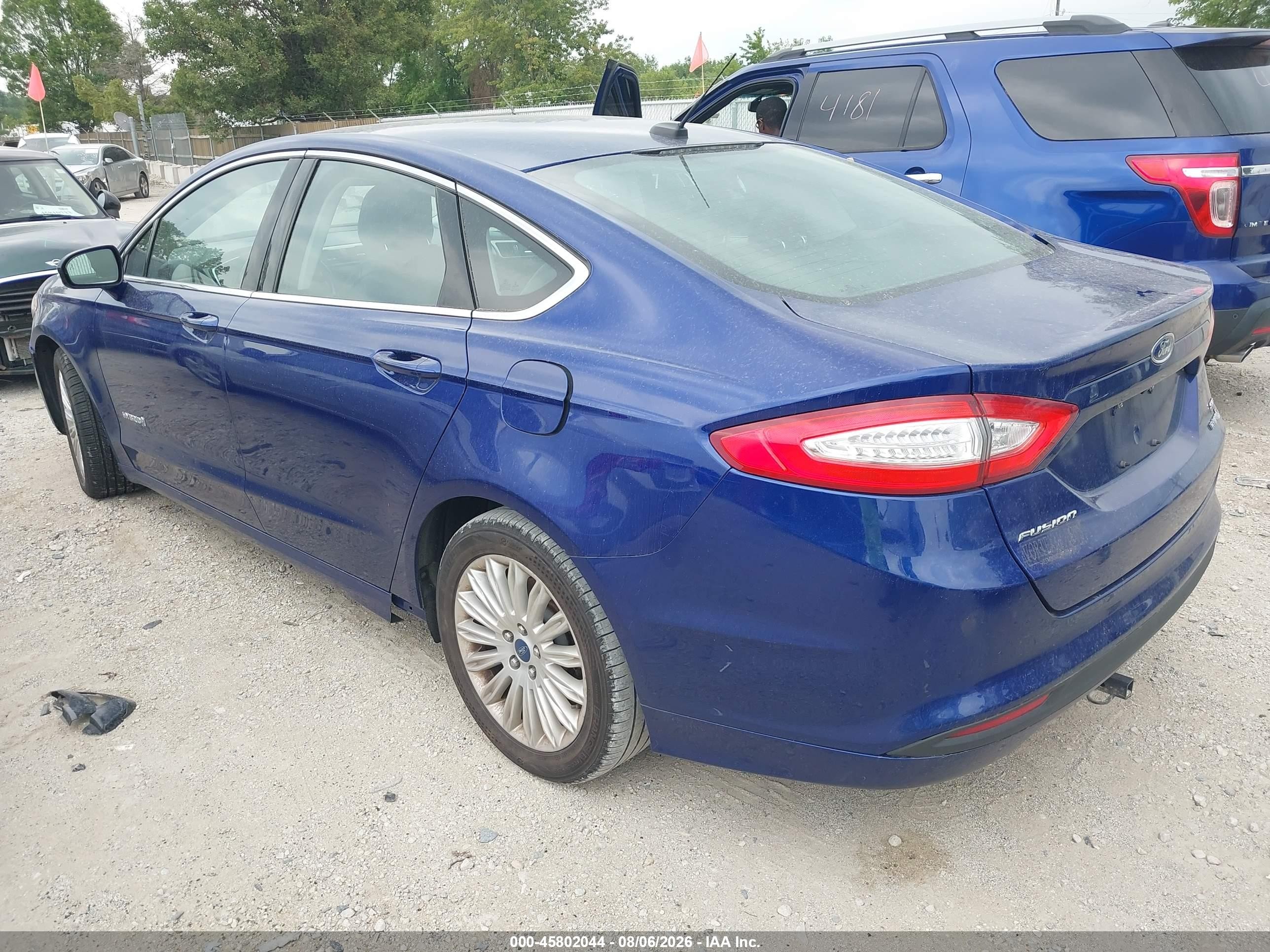 2013 Ford Fusion Hybrid Se Blue vin: 3FA6P0LU9DR264348