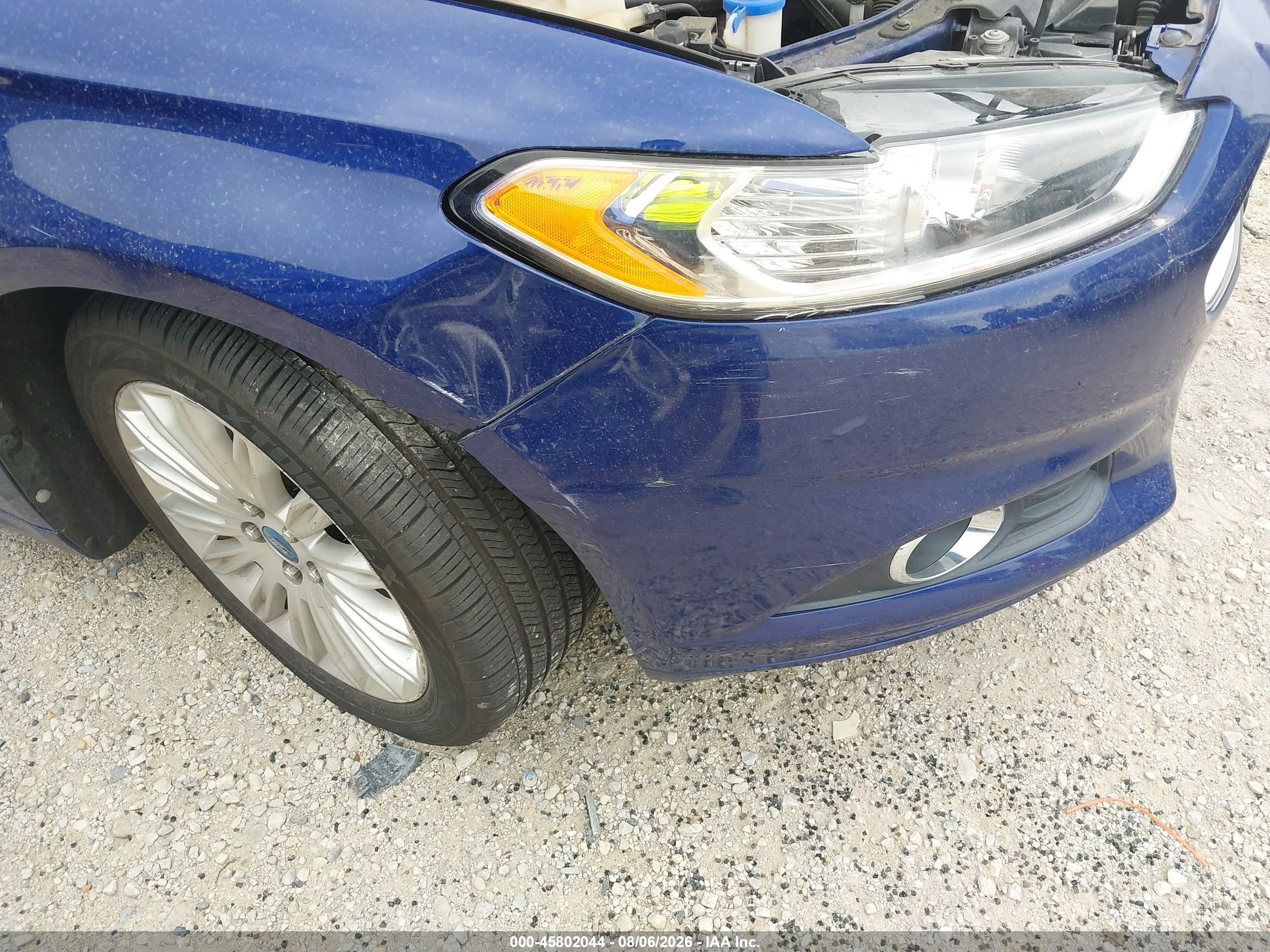 2013 Ford Fusion Hybrid Se Blue vin: 3FA6P0LU9DR264348