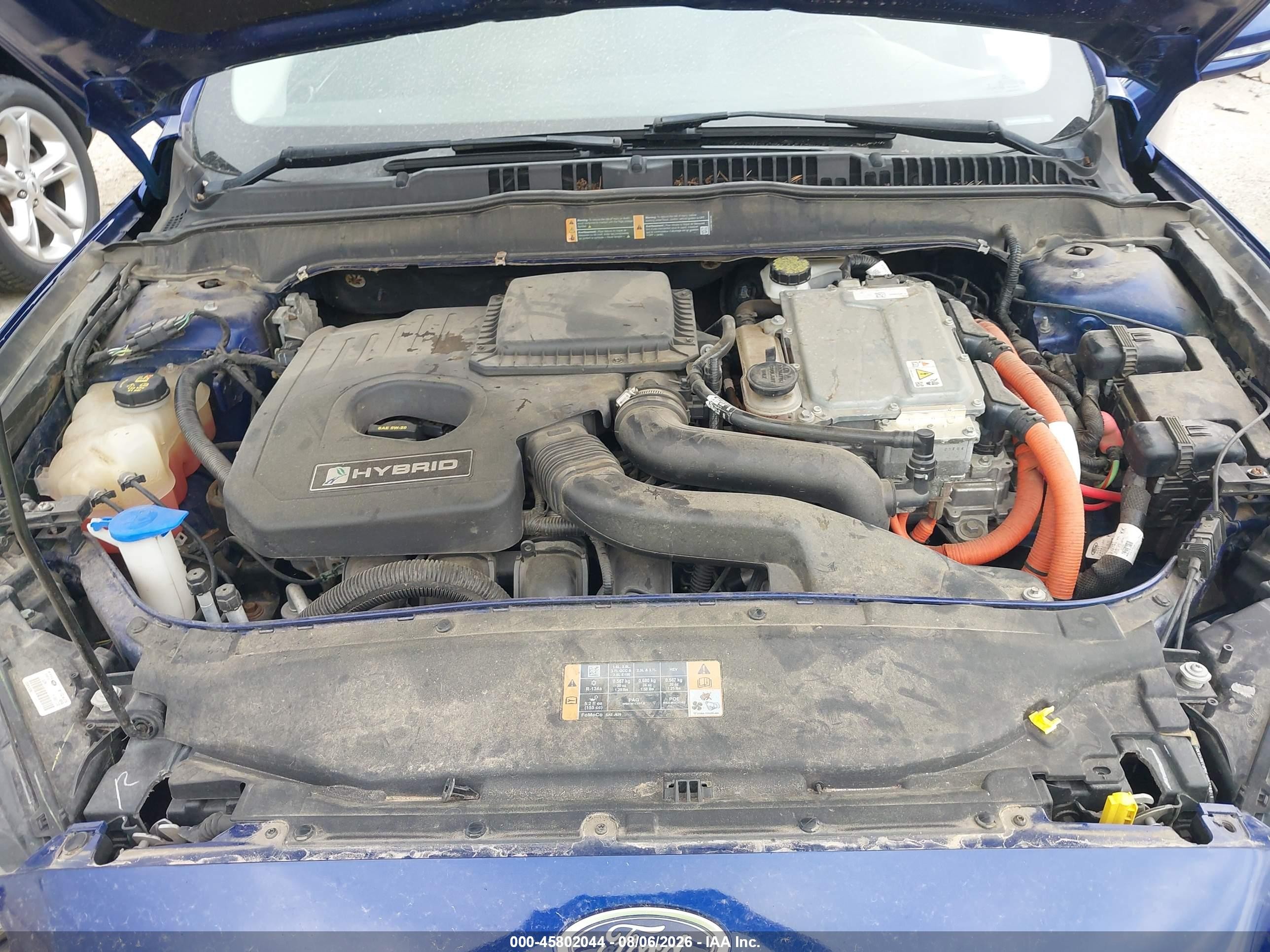 2013 Ford Fusion Hybrid Se Blue vin: 3FA6P0LU9DR264348